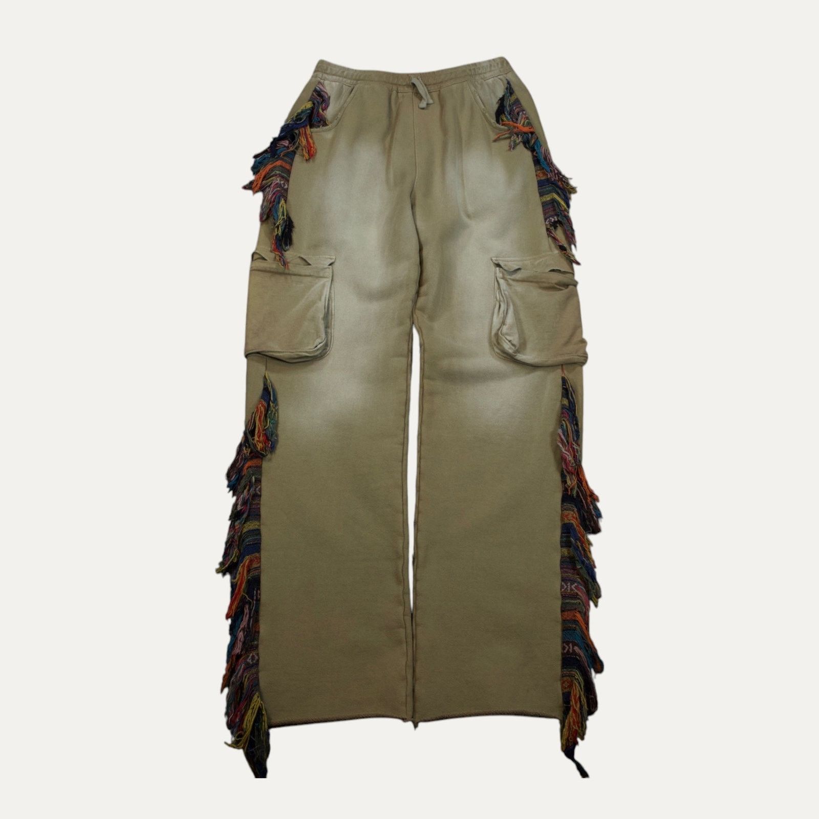 Alchemist Alchemist Olive Green Frayed Sweatpants Size US 38 / EU 54 - 1 Thumbnail