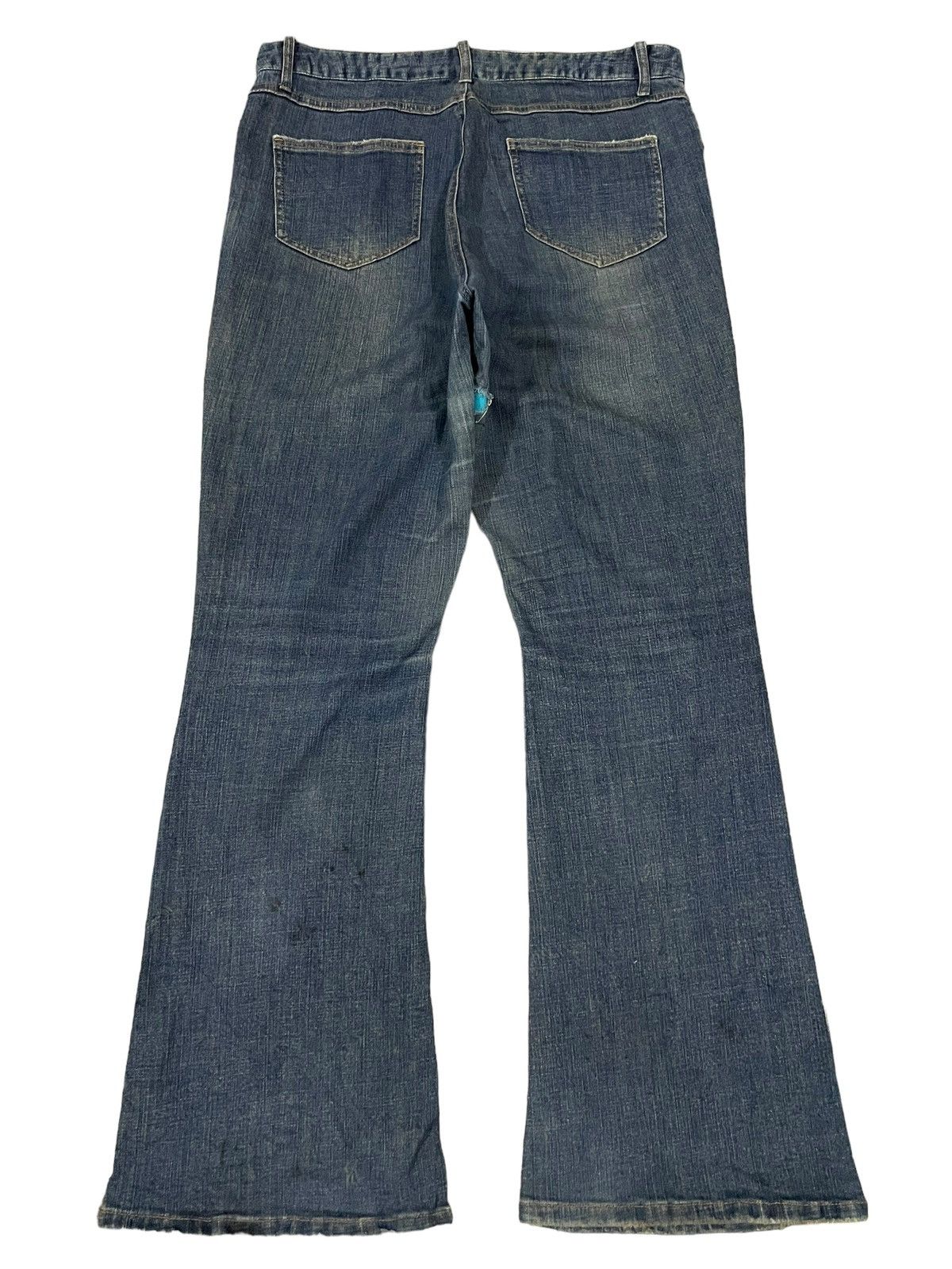 POST ARCHIVE FACTION (PAF) Vintage Japanese Bush Pants Mud Wash Distressed Flare Jeans Size US 34 / EU 50 - 11 Thumbnail