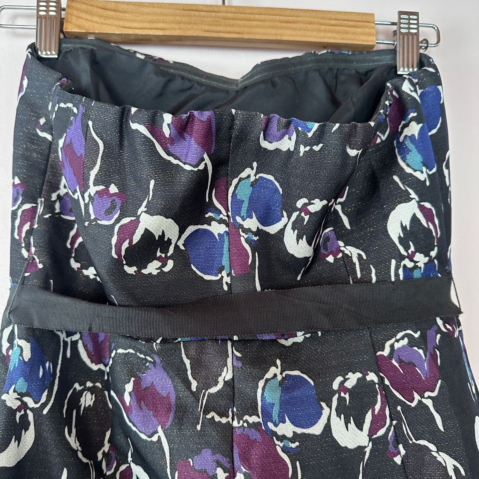 American Eagle Outfitters American Eagle Pleated Floral Strapless Mini Dress 2 XS Size XS / US 0-2 / IT 36-38 - 6 Thumbnail