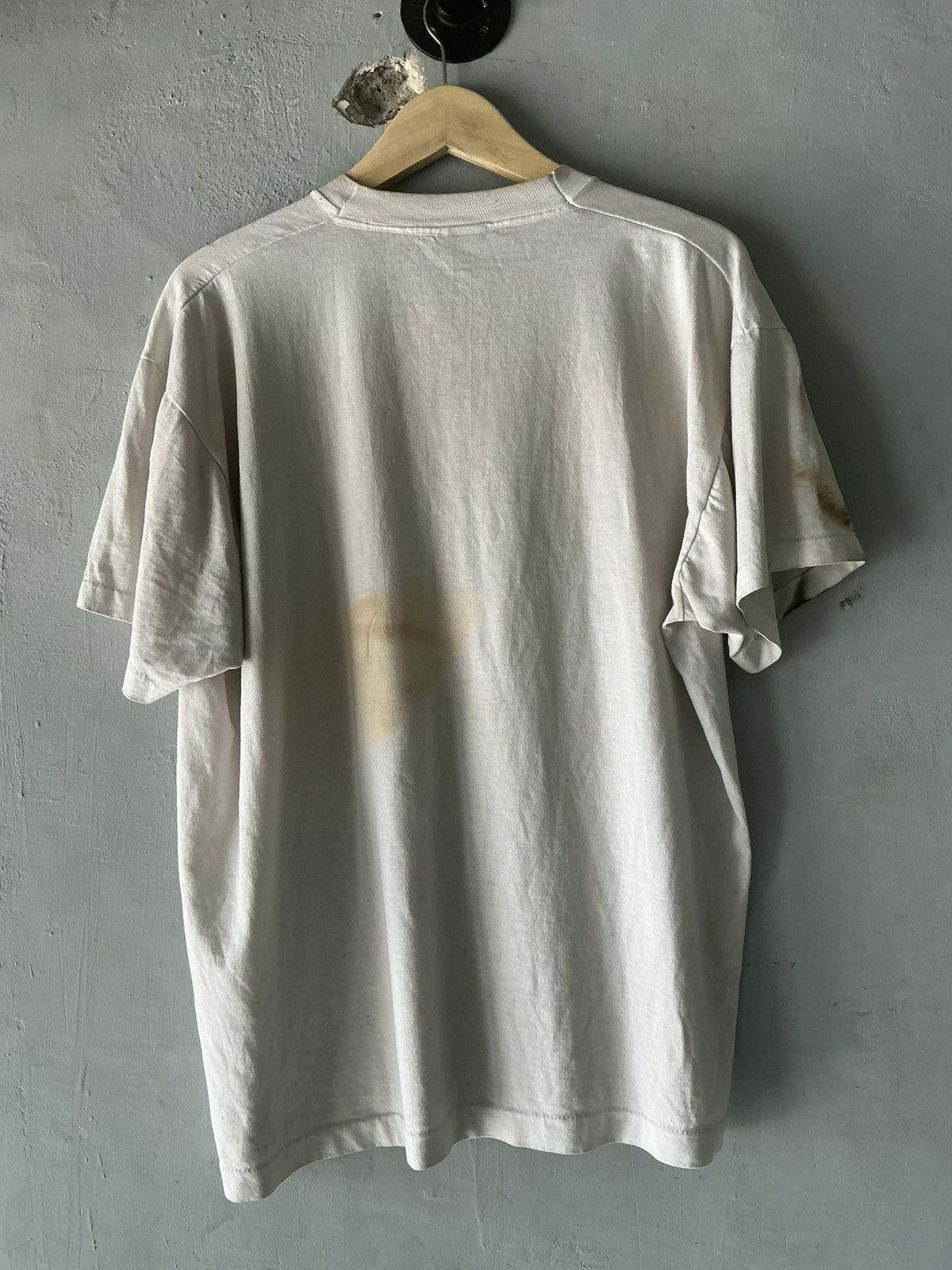 Vintage 90s best fruit of the loom “iron burn & stain tshirt” Size US XL / EU 56 / 4 - 7 Thumbnail