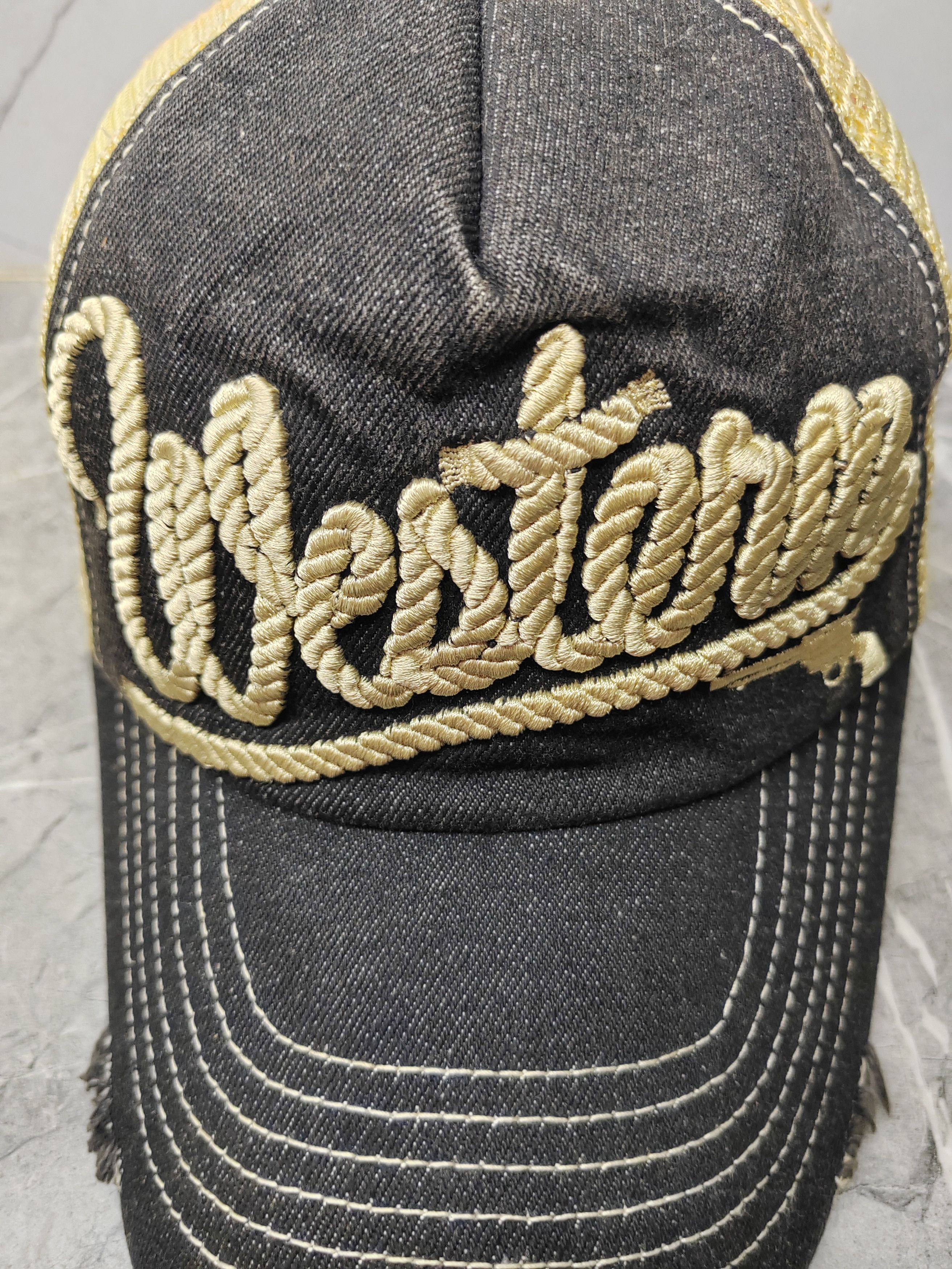Vintage Vintage Western Gun Distressed Style Cap Hat Size ONE SIZE - 3 Thumbnail
