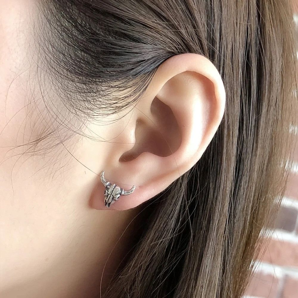 Jewelry Vintage Goat Head Earrings Size ONE SIZE - 6 Thumbnail