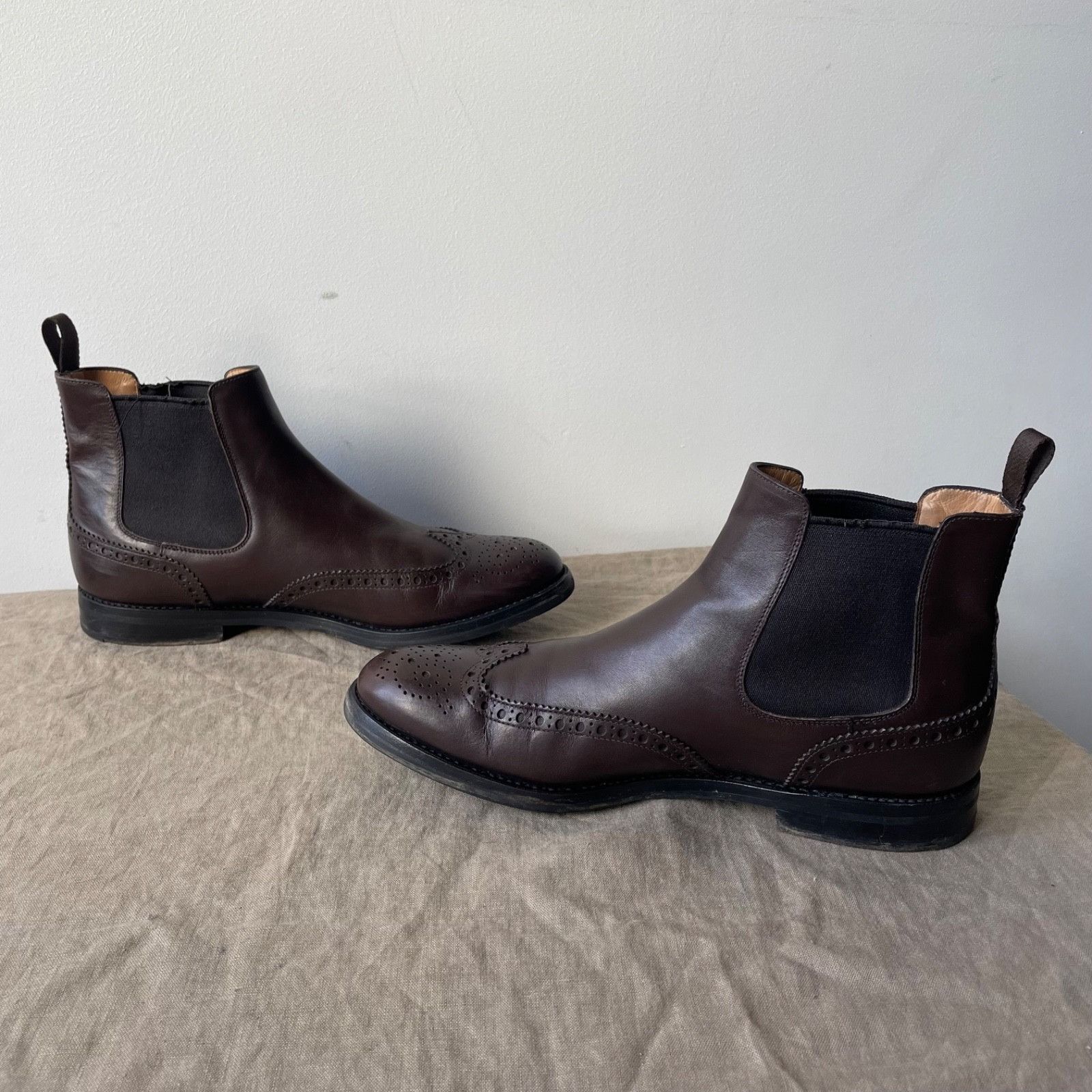 Church's Church Ketsby Italy Made Leather Brogue Chelsea Boots 9665AC Size US 8 / IT 38 - 2 Thumbnail