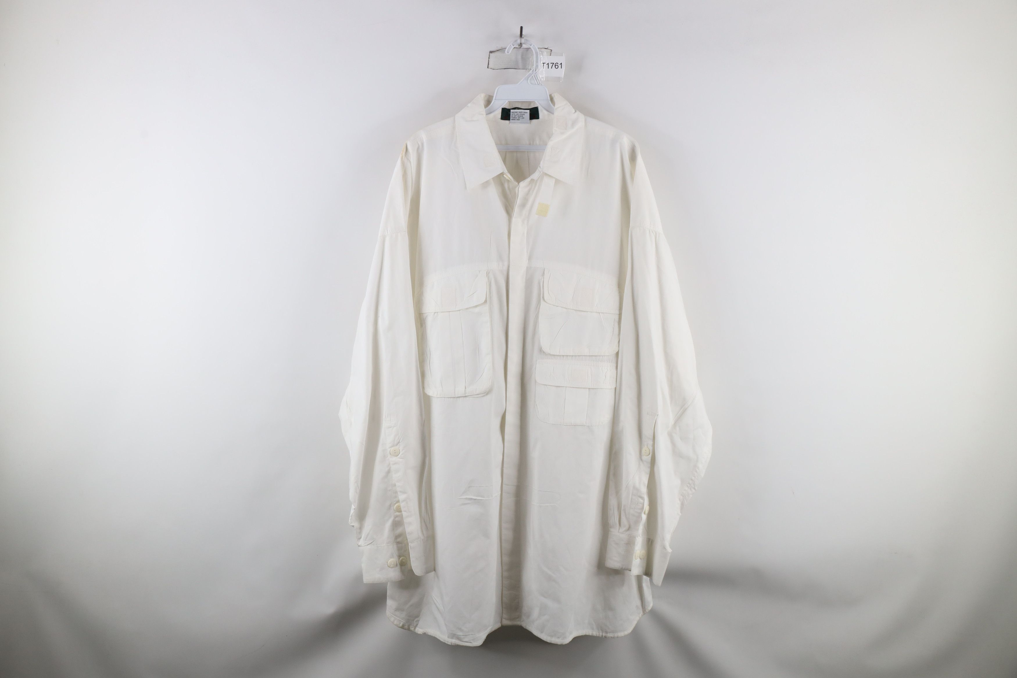 Orvis × Vintage Vintage 90s Orvis Safari Bush Collared Button Shirt White Size US XXL / EU 58 / 5 - 1 Thumbnail
