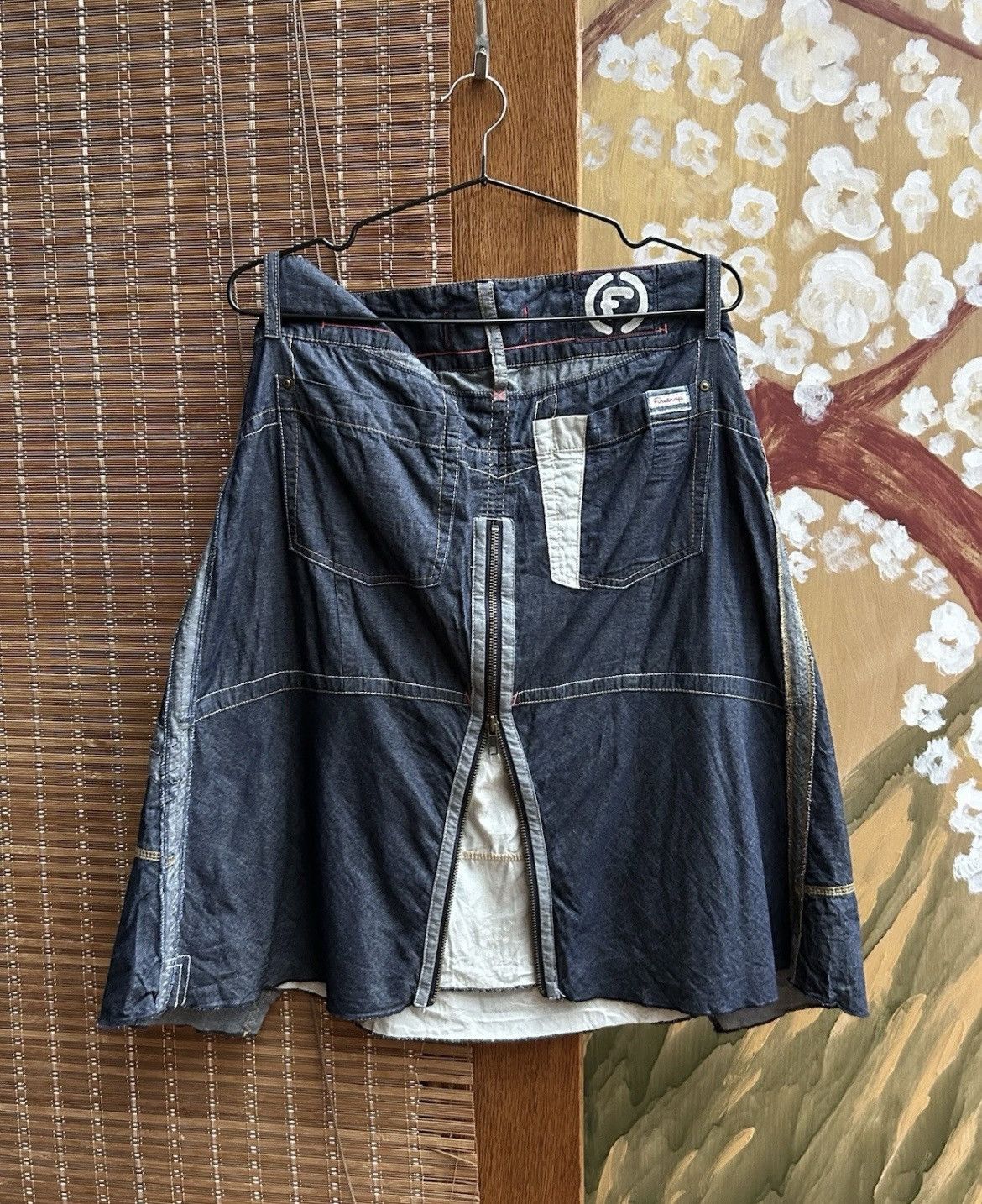 Firetrap Y2K Firetrap Denim Utility Panelled Multi-Zip Skirt Size 30" / US 8 / IT 44 - 3 Thumbnail