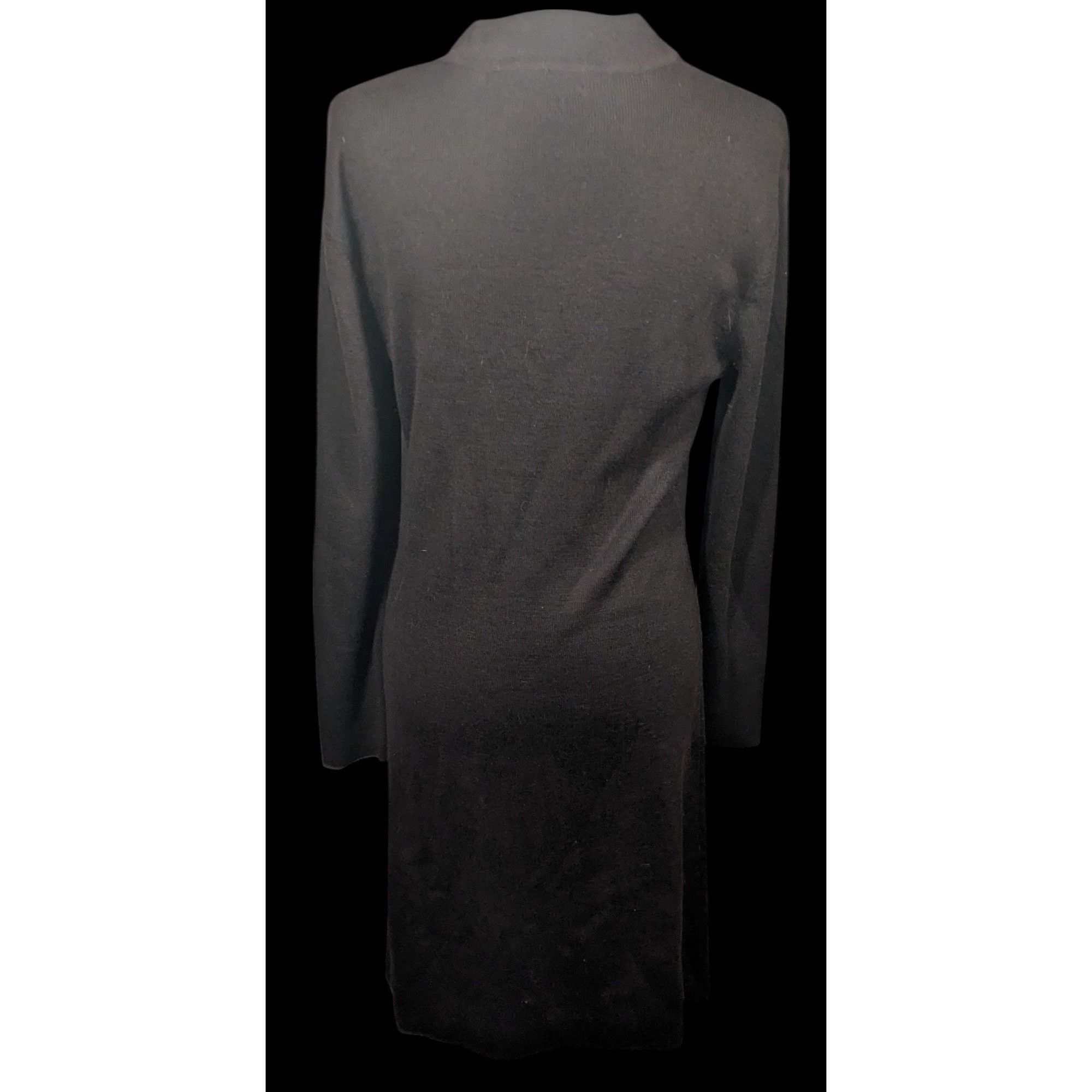 Other Lina Leonard Modest Long Sleeve Black Sweater Dress Size M / US 6-8 / IT 42-44 - 3 Thumbnail