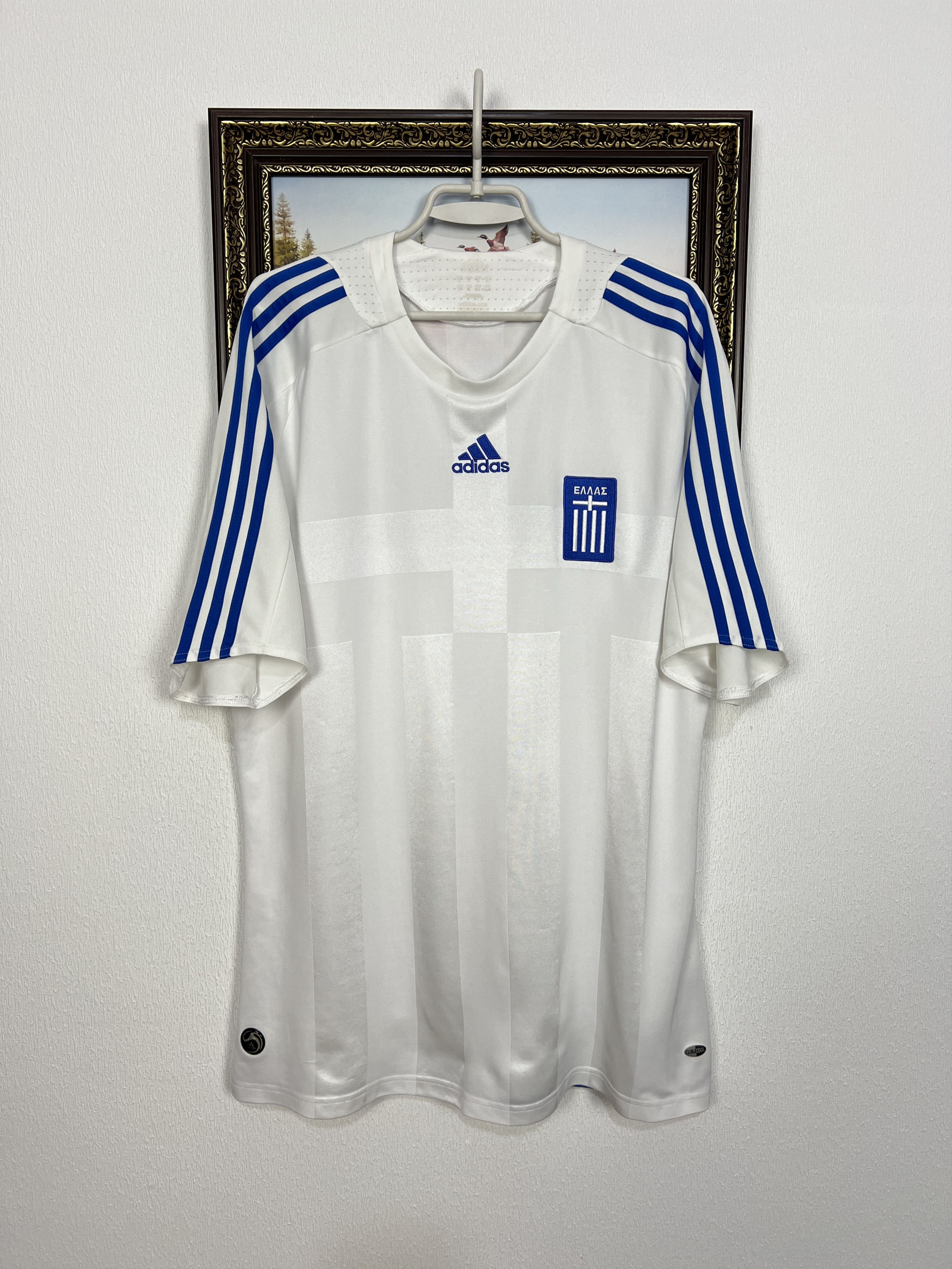 Adidas Greece Home football shirt 2008 Soccer Adidas Jersey Trikot Size US XL / EU 56 / 4 - 1 Thumbnail