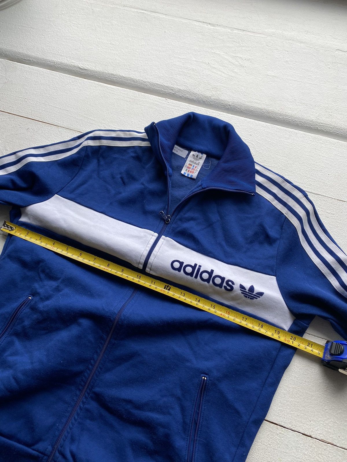 Adidas × Vintage 80s Adidas Yugoslavia Blue Three Stripes Zip Up Sweatshirt Size US S / EU 44-46 / 1 - 6 Thumbnail