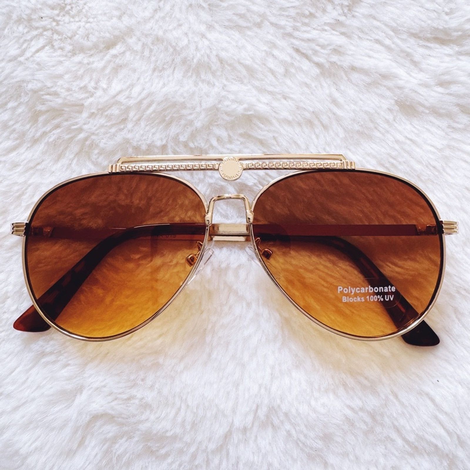 Other Doug Brown W/ Gold Rim Aviator Sunglasses Size ONE SIZE - 1 Thumbnail