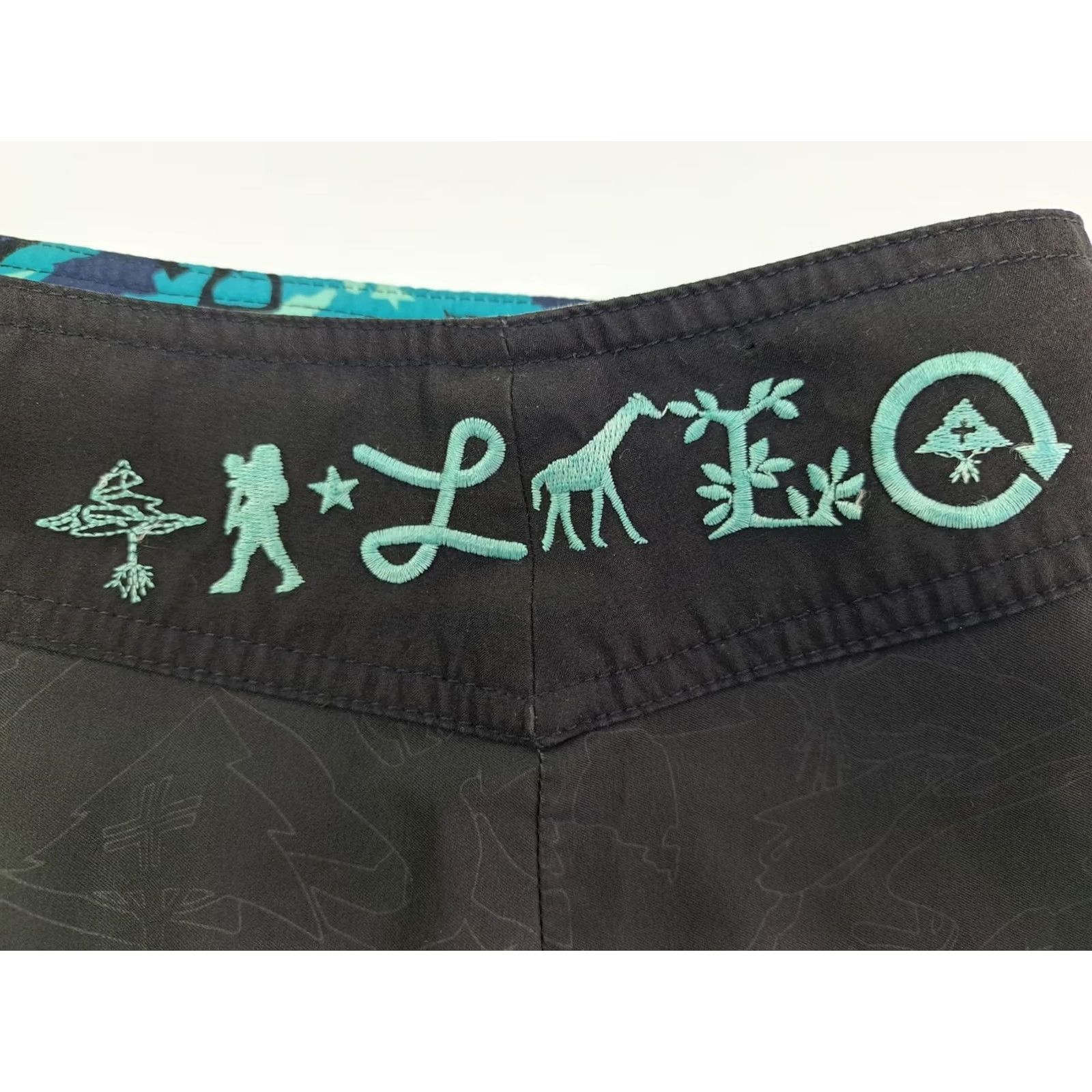 Vintage LRG Lifted Research Group Board Shorts Mens Size 30 Black Green #4521 Size US 30 / EU 46 - 6 Thumbnail