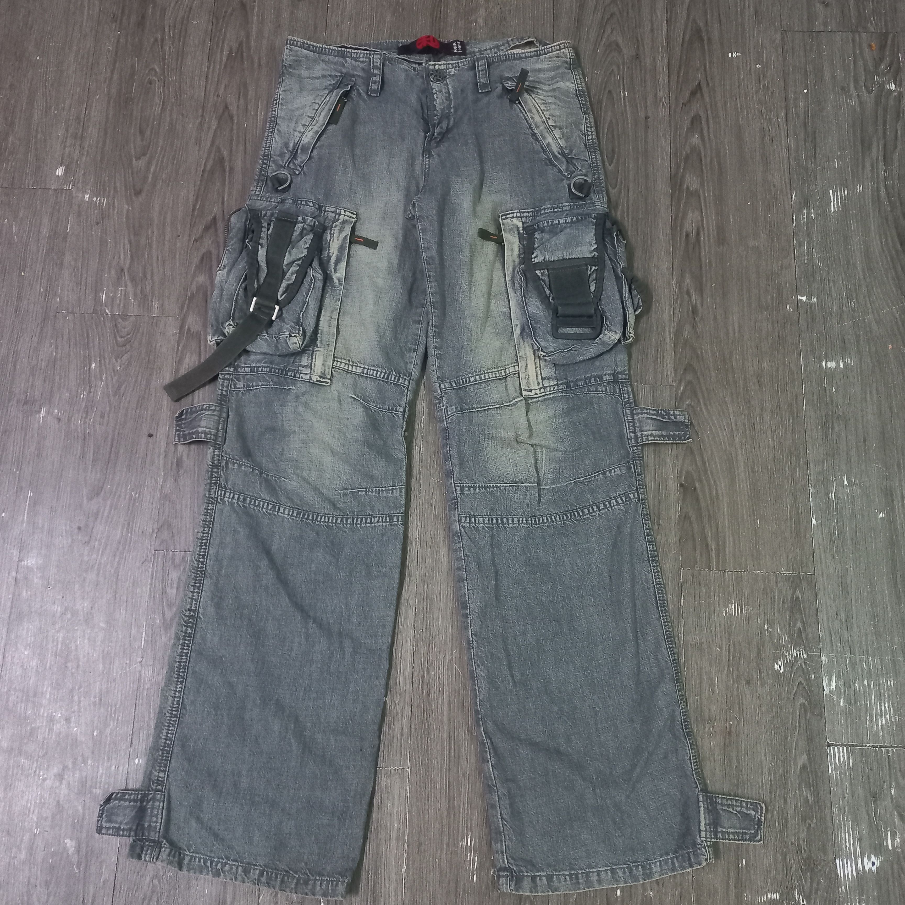 Designer × Japanese Brand Multi pocket baggy jeans Size 31" - 1 Thumbnail