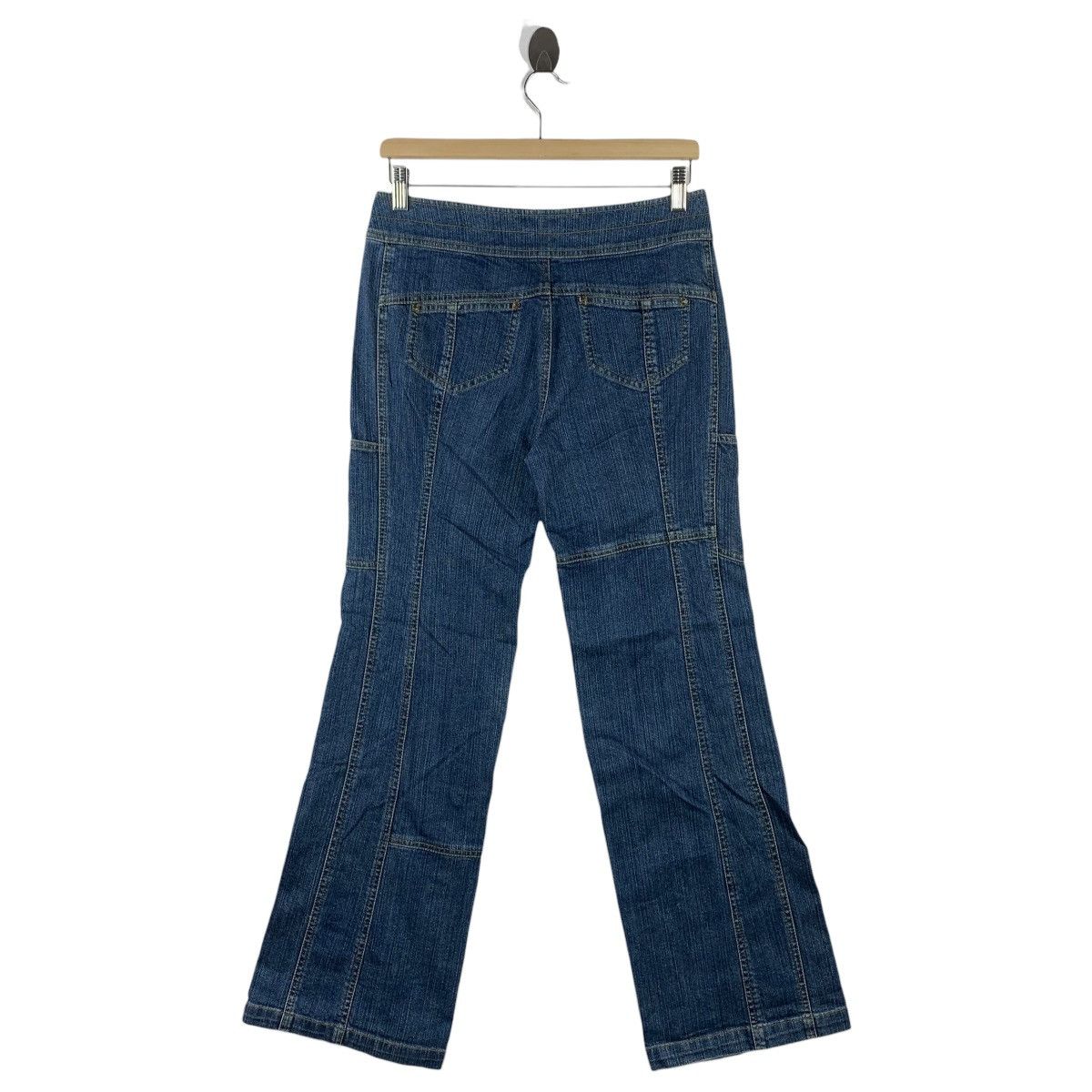 Sonia Rykiel × Vintage Vintage SONIA RYKIEL women flared reconstructed blue jeans Size 30" / US 8 / IT 44 - 4 Thumbnail