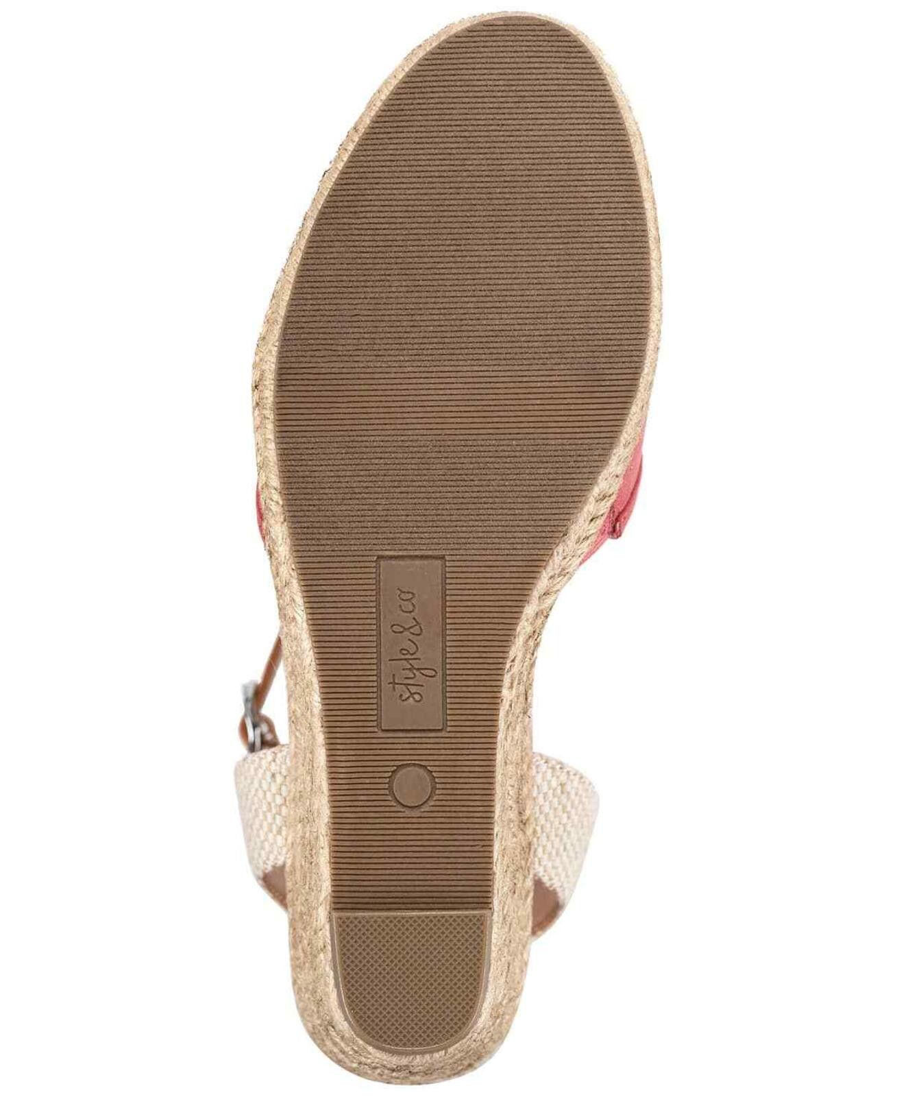 Style & Co Style & Co Pink Mailena Wedge Espadrille Sandals Size US 10.5 / IT 40.5 - 5 Thumbnail