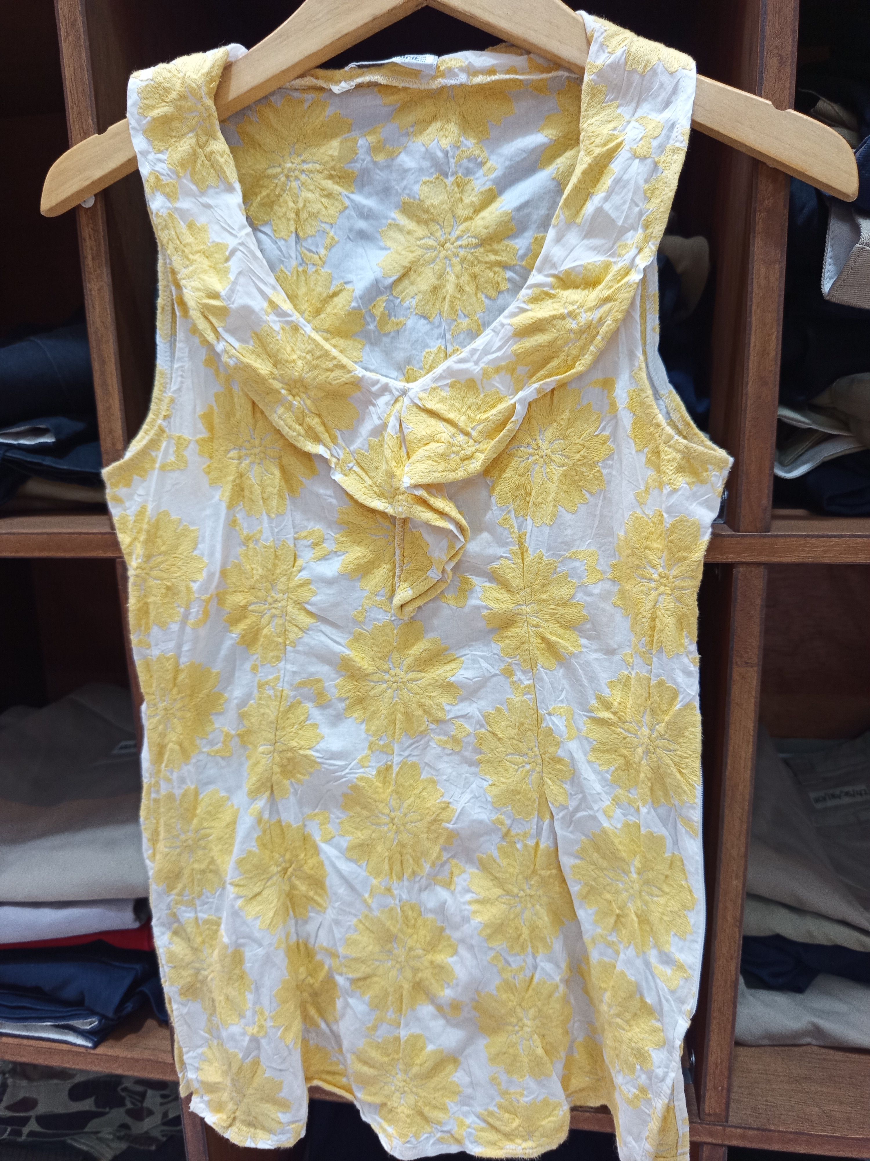Vintage Nara Camicie Floral Sleeveless Blouse Size S / US 4 / IT 40 - 2 Thumbnail