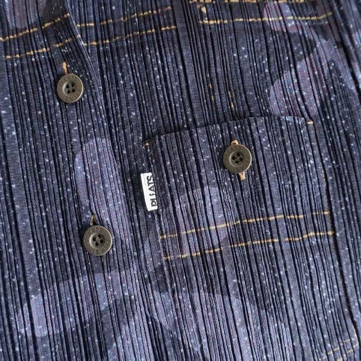 Issey Miyake issey miyake size:3 Denim printed pleated shirt Size XXS / US 00 / IT 34 - 5 Thumbnail