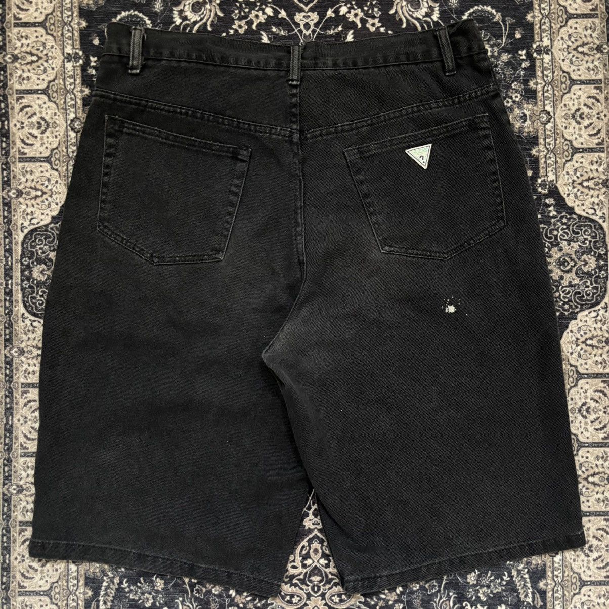 Guess Vintage Guess Jeans Black Wide Leg Baggy Jorts Size US 36 / EU 52 - 5 Thumbnail