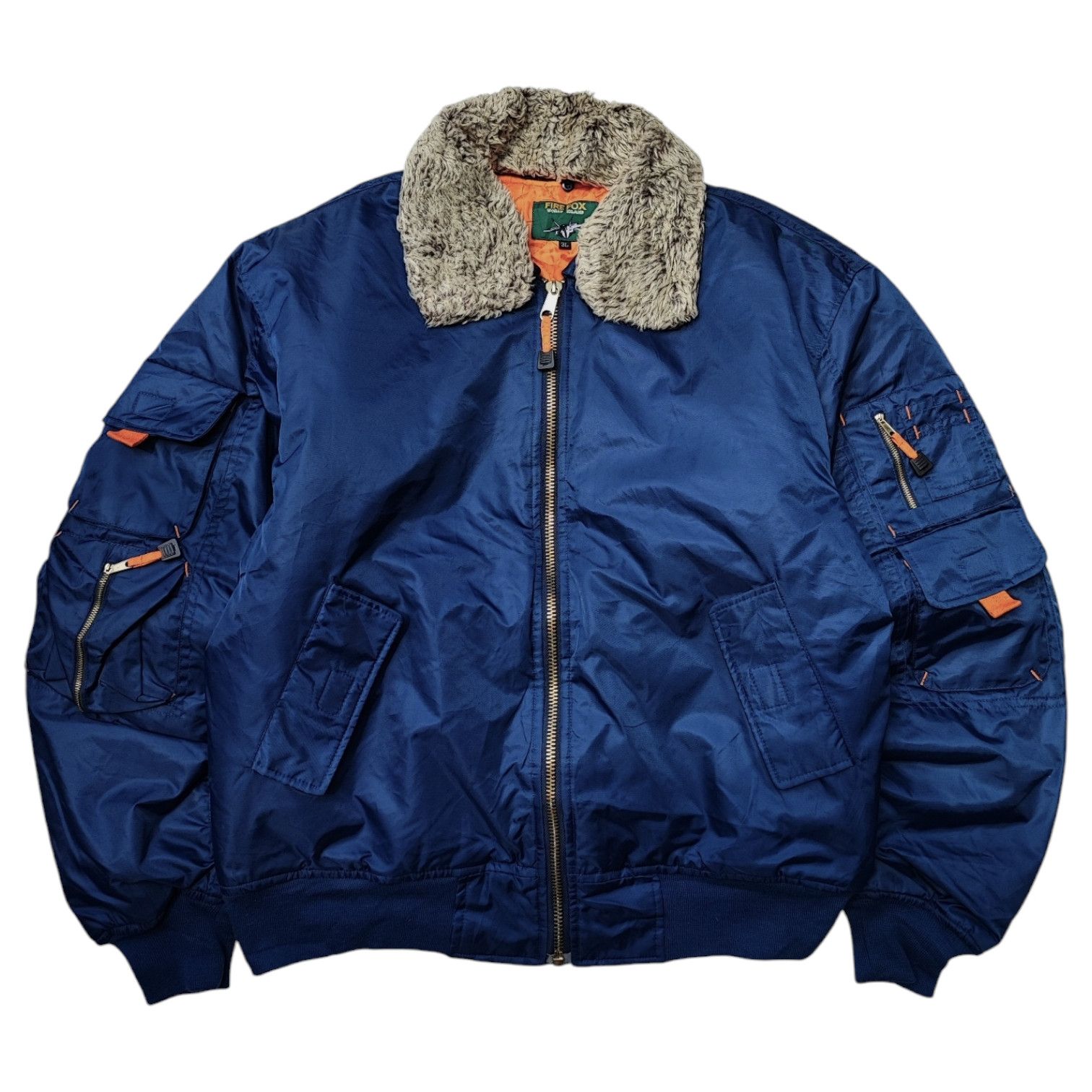 Other Vintage Fire Fox World Island Bomber Flight Jacket Size US XL / EU 56 / 4 - 1 Thumbnail