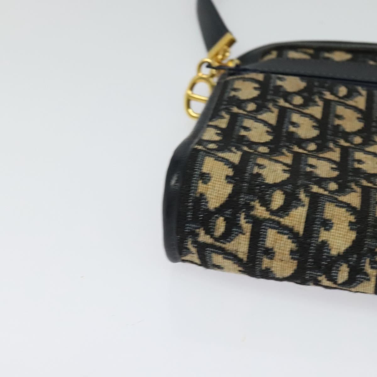 Dior DIOR Trotter Canvas Shoulder Bag Navy Gold Size ONE SIZE - 10 Thumbnail