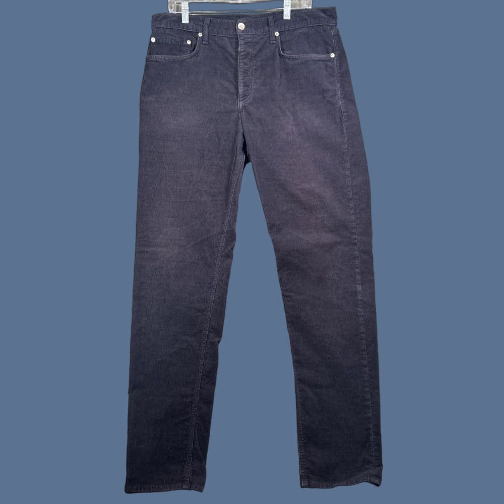 Rag & Bone Rag & Bone Slim Fit Corduroy Pants Dark Navy Blue Cotton Blend 36 Men Straight Leg Flat Front Zip Inseam 33 Vintage No Size US 36 / EU 52 - 1 Thumbnail