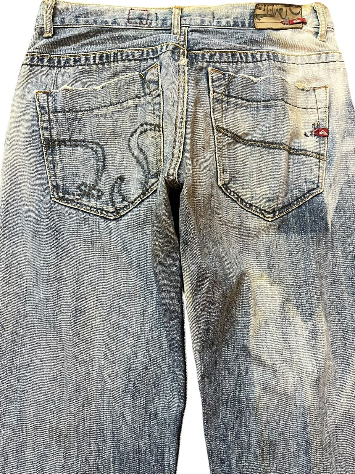 Quiksilver Vintage Quik Jean By Quiksilver Acid Wash Loose Denim Size US 31 - 7 Thumbnail
