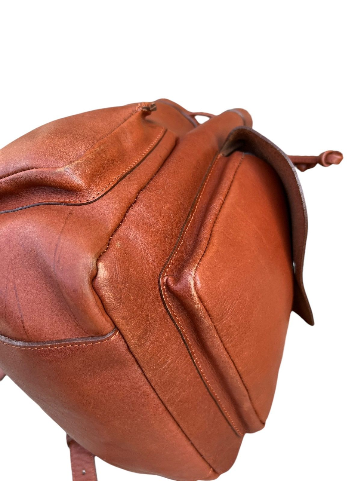 Leather Vintage Unknown Japan High Quality Leather Backpack Bag Size ONE SIZE - 14 Thumbnail