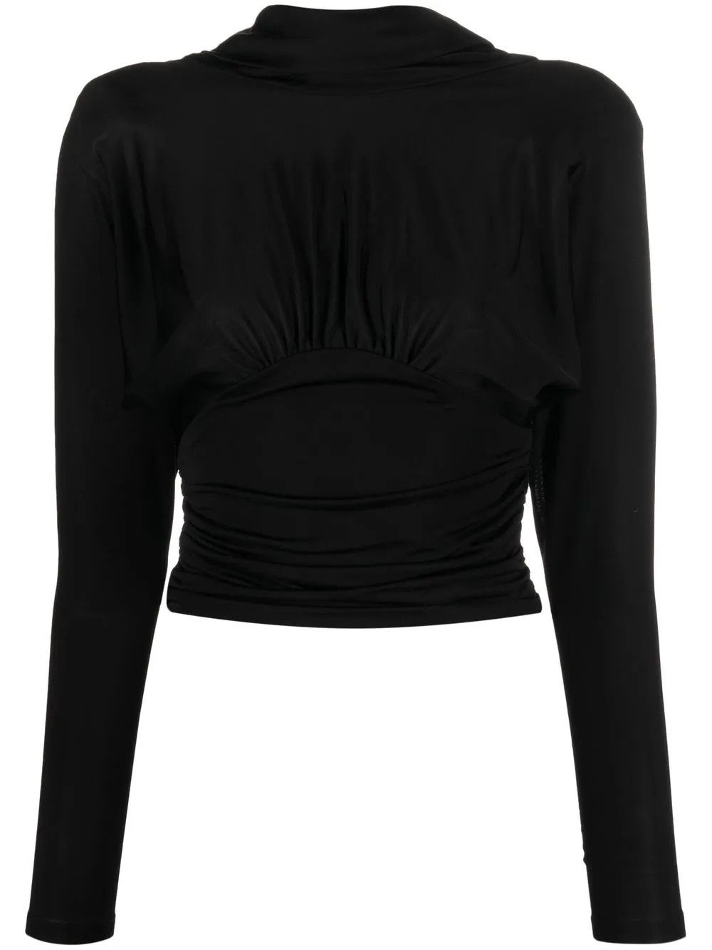 Saint Laurent Paris o1y0126 Crop Top in Black Size XS / US 0-2 / IT 36-38 - 1 Thumbnail