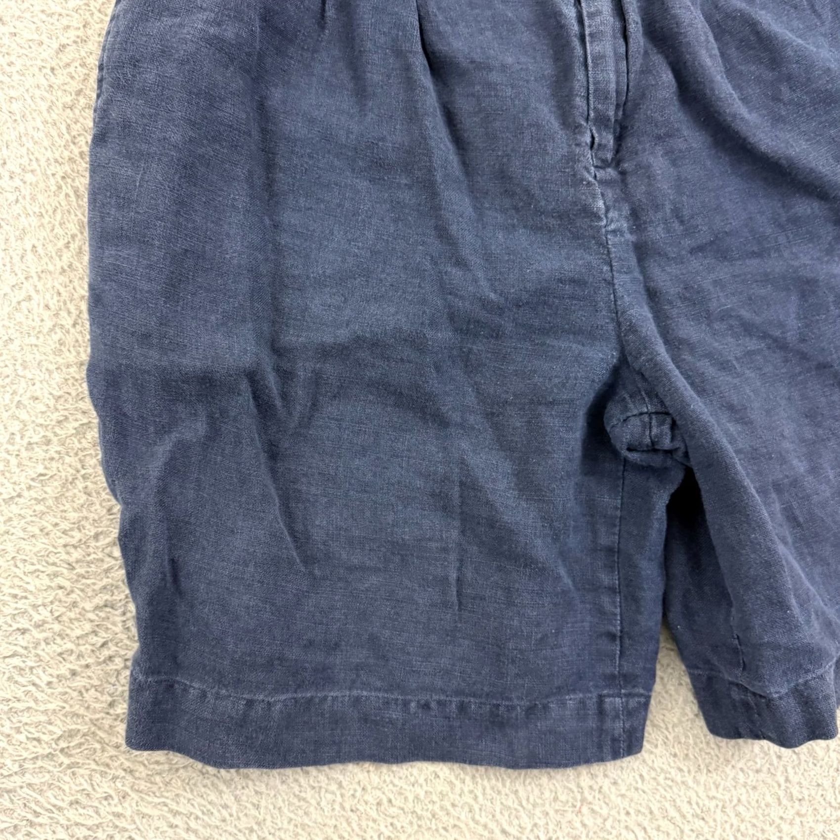 Lands' End VINTAGE Lands' End Shorts Womens 6 Blue Linen High Rise Bermuda Boho Casual 8" Classic 80s 90s USA Mens Women Girls Boys Size 28" / US 6 / IT 42 - 3 Thumbnail