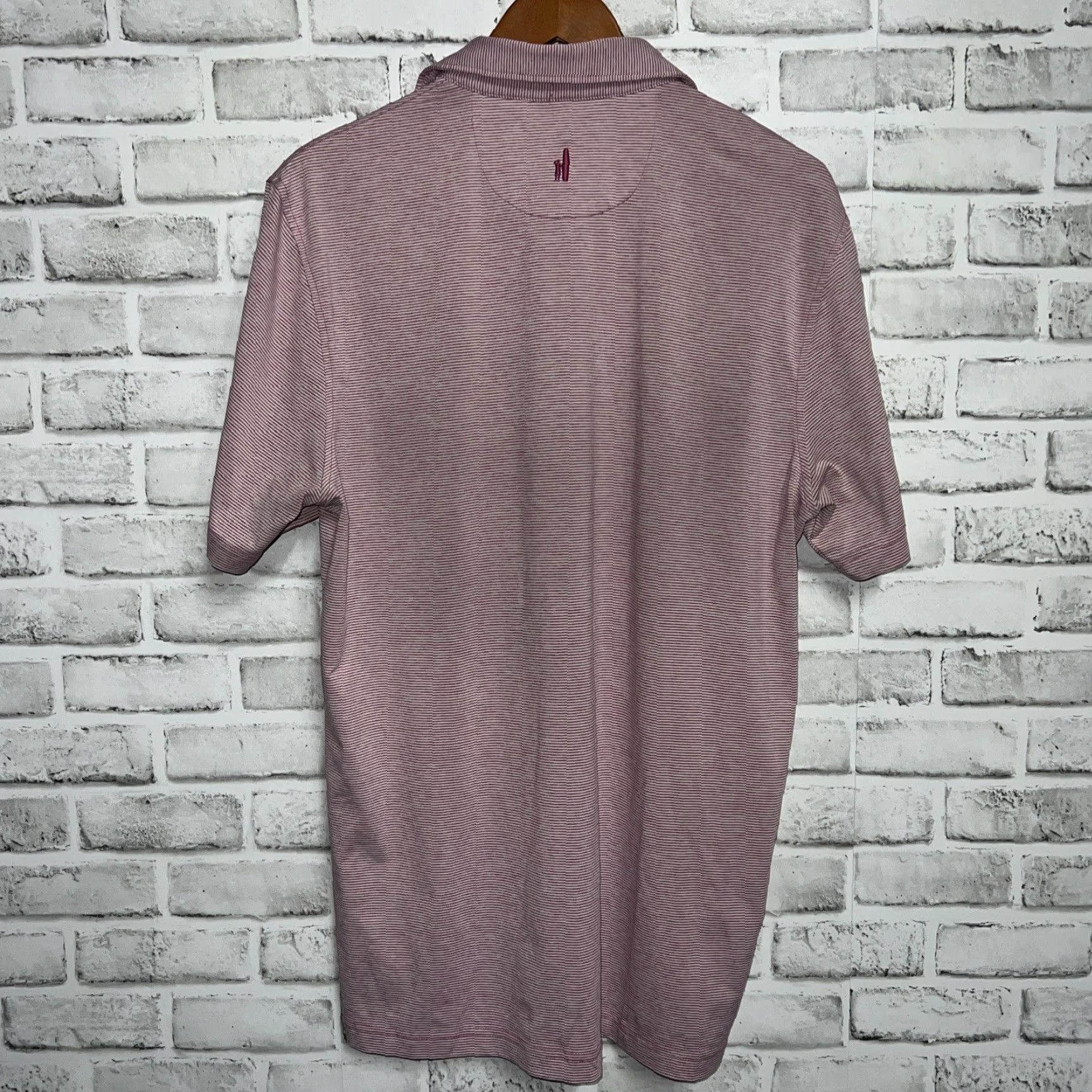 johnnie-O Johnnie-O Pink Striped Polo Shirt Mens M Size US M / EU 48-50 / 2 - 5 Thumbnail