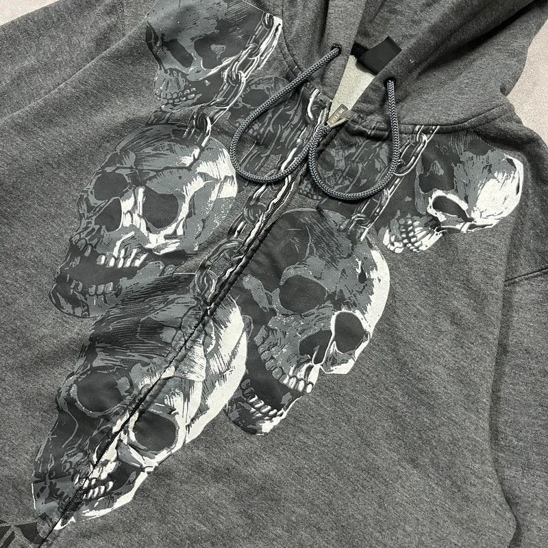 No Fear Vintage No Fear Zip Up Hoodie Skull Affliction Y2K Style Size US XL / EU 56 / 4 - 4 Thumbnail