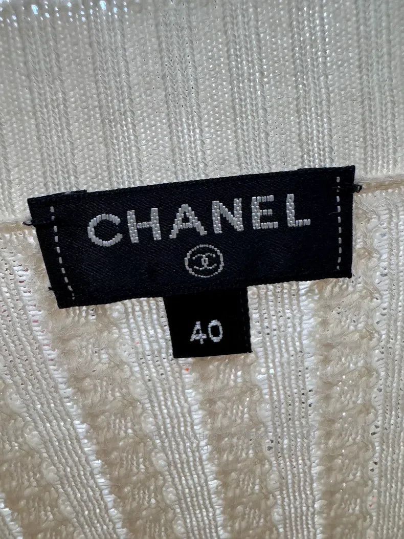Chanel Chanel Beige knitted long sleeves Size S / US 4 / IT 40 - 7 Thumbnail