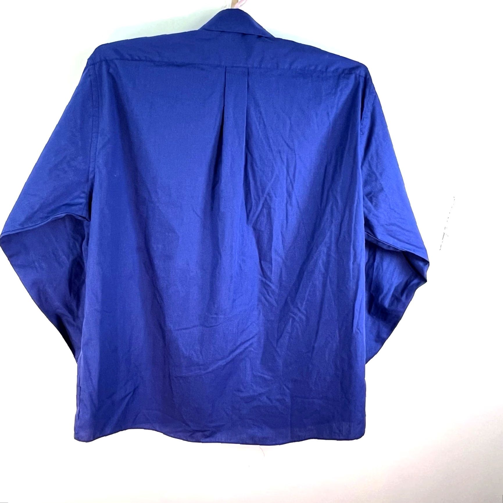 Van Heusen Van Heusen Button-Up Shirt Mens 17.5 / 35 Blue Long Sleeve Wrinkle Free Casual Size US XL / EU 56 / 4 - 6 Thumbnail