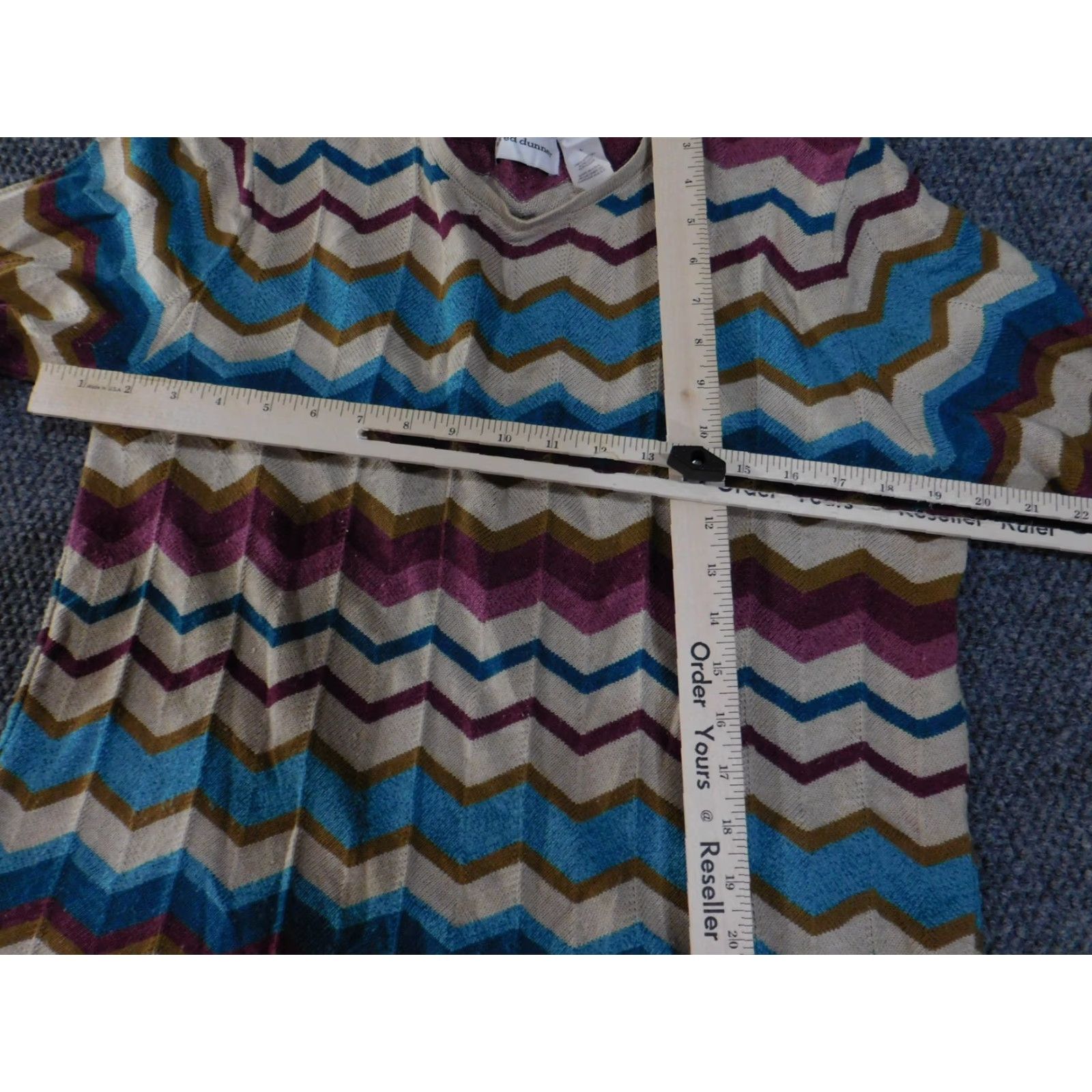 Vintage VINTAGE Alfred Dunner Sweater Womens Large Chevron Stripe Pullover Knit USA 90s Size L / US 10 / IT 46 - 5 Thumbnail