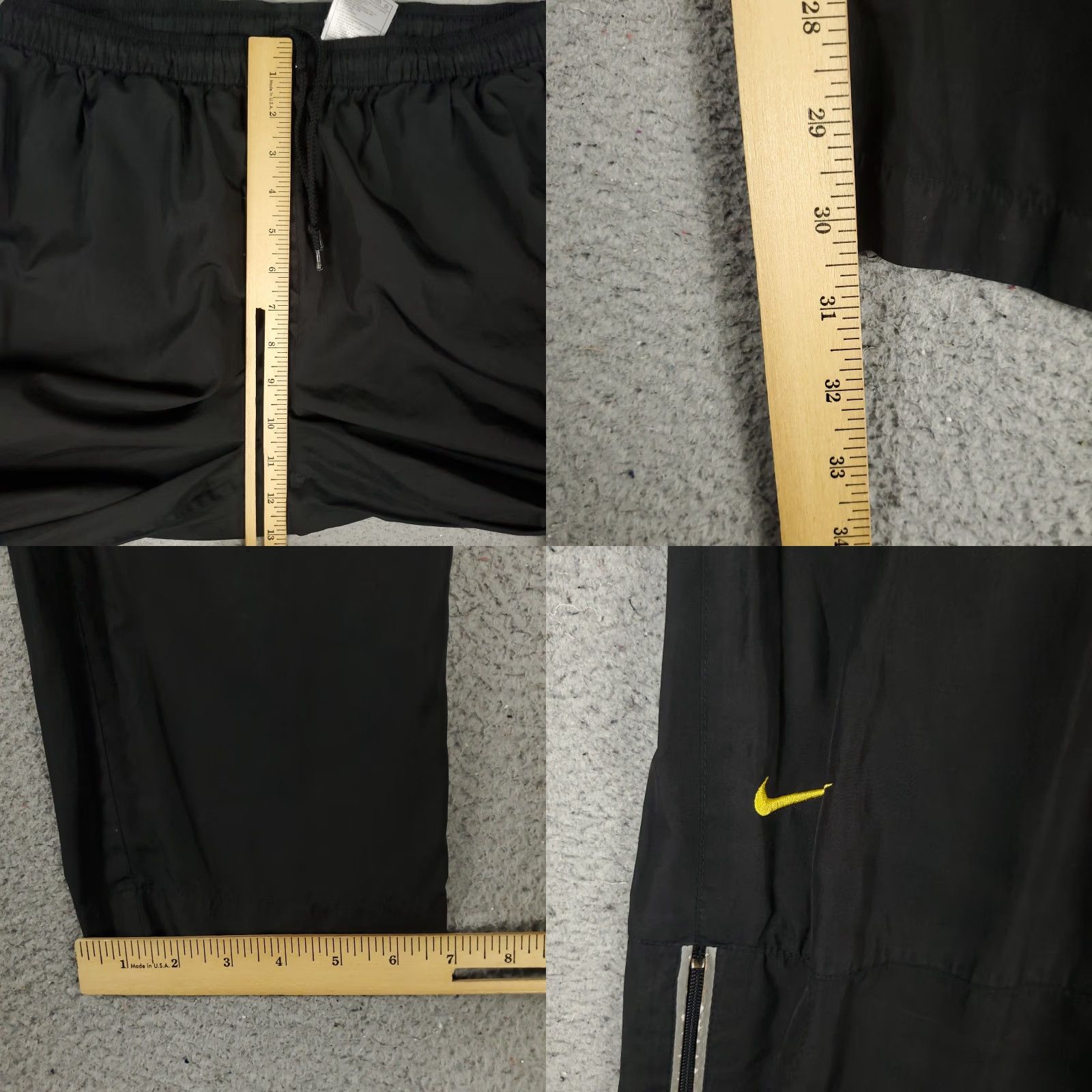 Nike Nike Pants Mens Medium Black Vintage 90s Track Windbreaker Ankle Zip Pants Nike Mens Medium Black Vintage 90s Track Windbreaker Ankle Zip Size US 31 - 8 Thumbnail