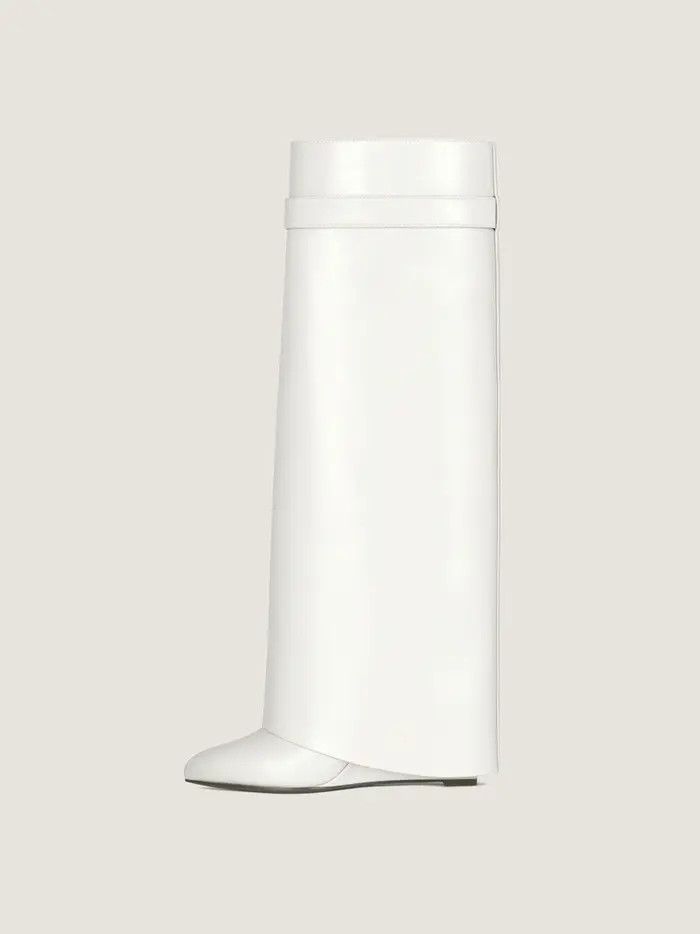 Givenchy o1w1db10326 Shark Lock Boots in White Size US 11 / IT 41 - 6 Thumbnail