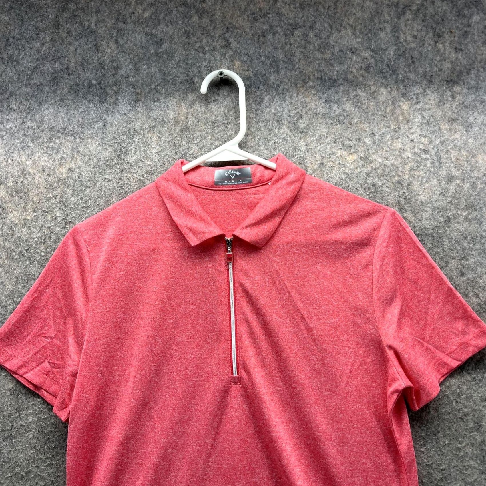 Callaway Callaway Polo Shirt Women Medium Pink Athletic Knit Polyester Short Sleeve Polo Shirt Utility: Casual, Travel, Party/Cocktail, All Seasons Womens Size M / US 6-8 / IT 42-44 - 2 Thumbnail