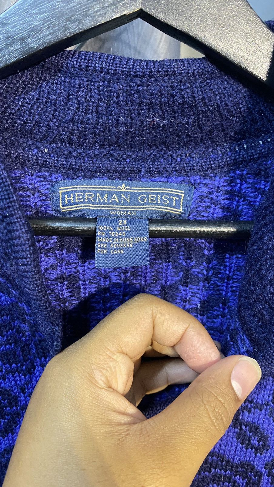 Vintage VINTAGE 80's HERMAN GEIST OUTERWEAR WOOL Size US L / EU 52-54 / 3 - 5 Thumbnail