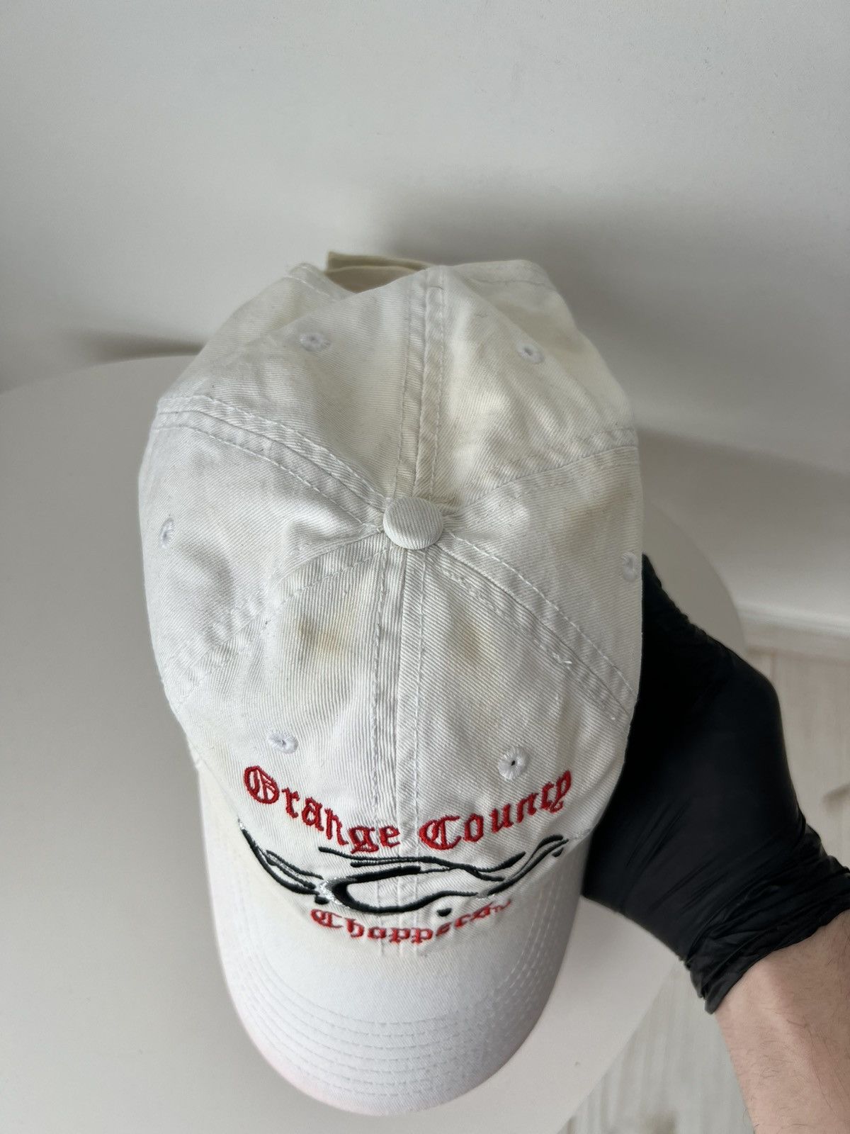Vintage Orange County Choppers Cap, White Red with Logo, OSFM Size ONE SIZE - 6 Thumbnail