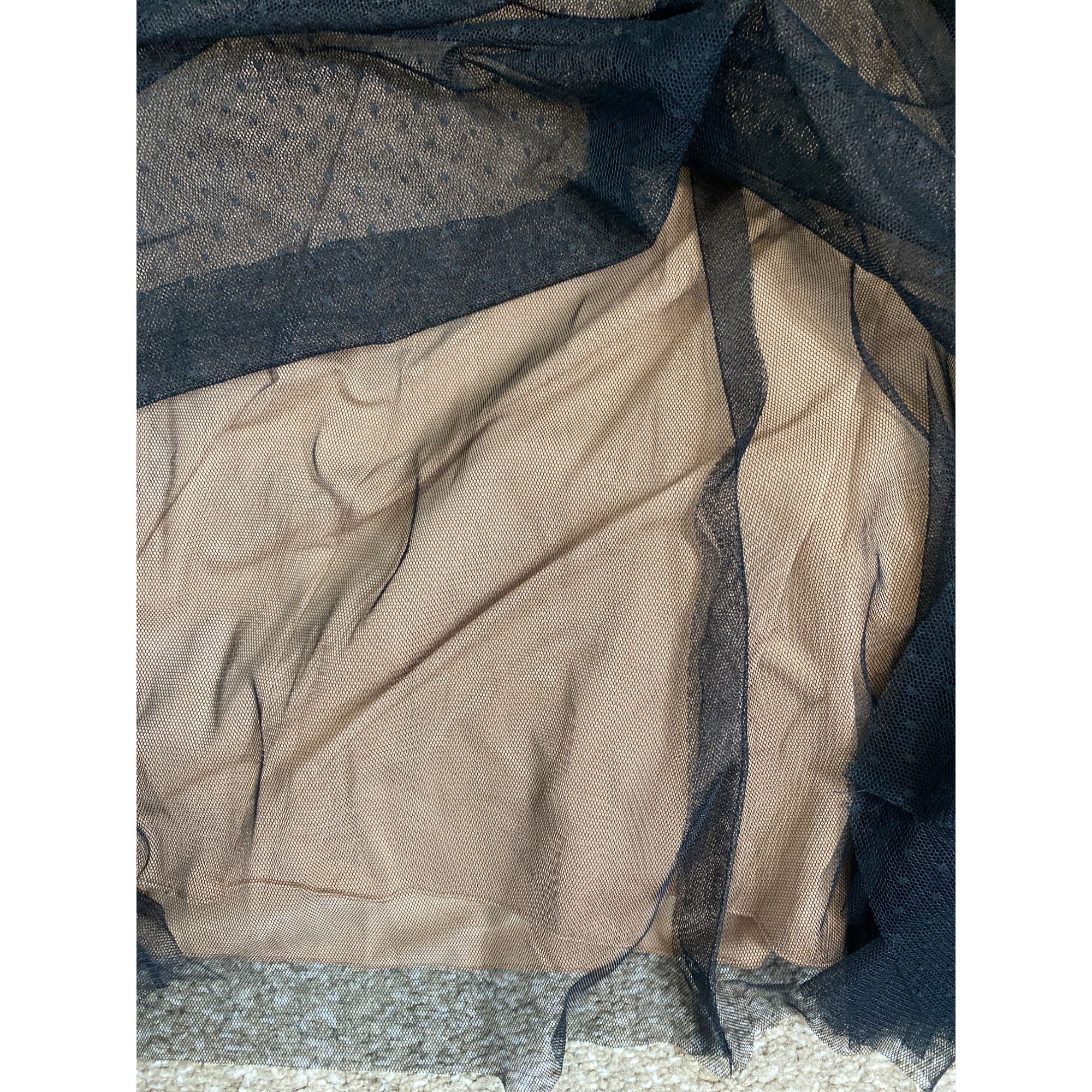 Bcbgmaxazria BCBG MAXAZRIA WOMEN'S LONG BLACK SHEER RUFFLE TIERED & SEQUI Size S / US 4 / IT 40 - 6 Thumbnail