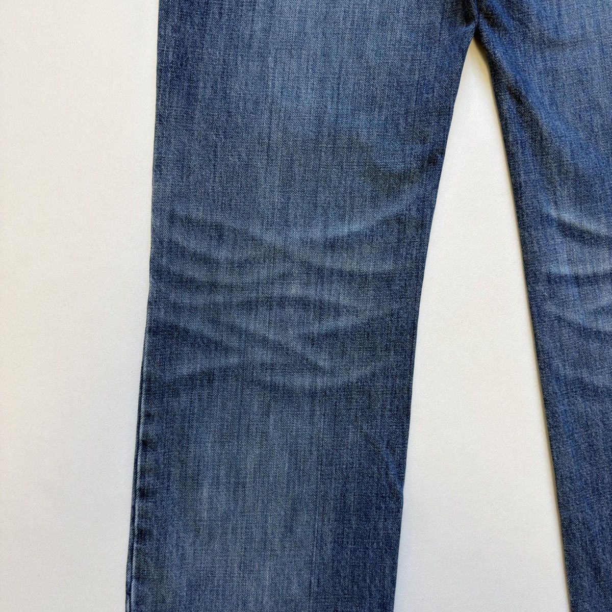 Helmut Lang OG ‘Thrashed Whiskered’ Blue Denim Jeans Size US 34 / EU 50 - 15 Thumbnail