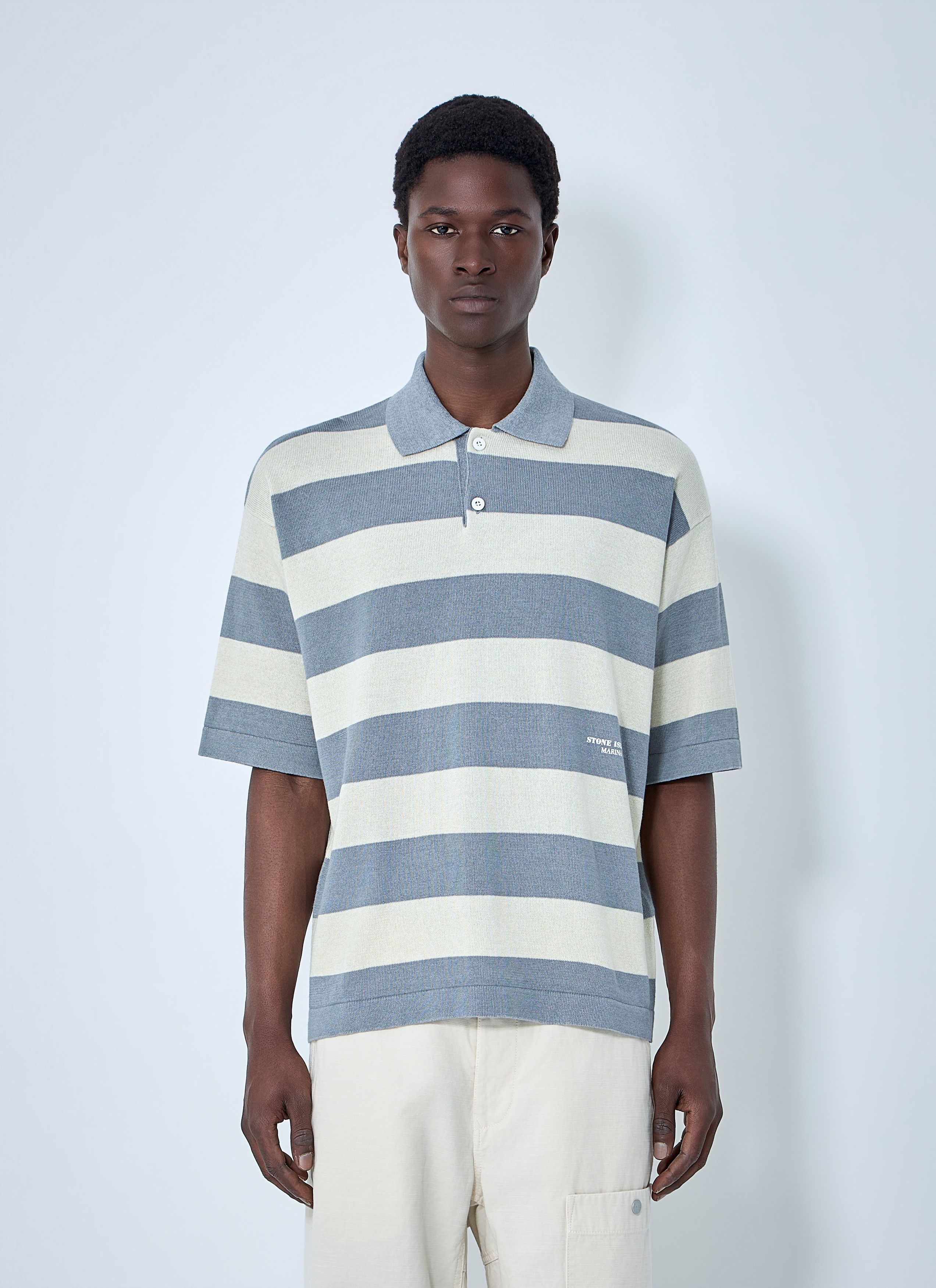 Stone Island Striped Polo Shirt Size US XL / EU 56 / 4 - 1 Thumbnail
