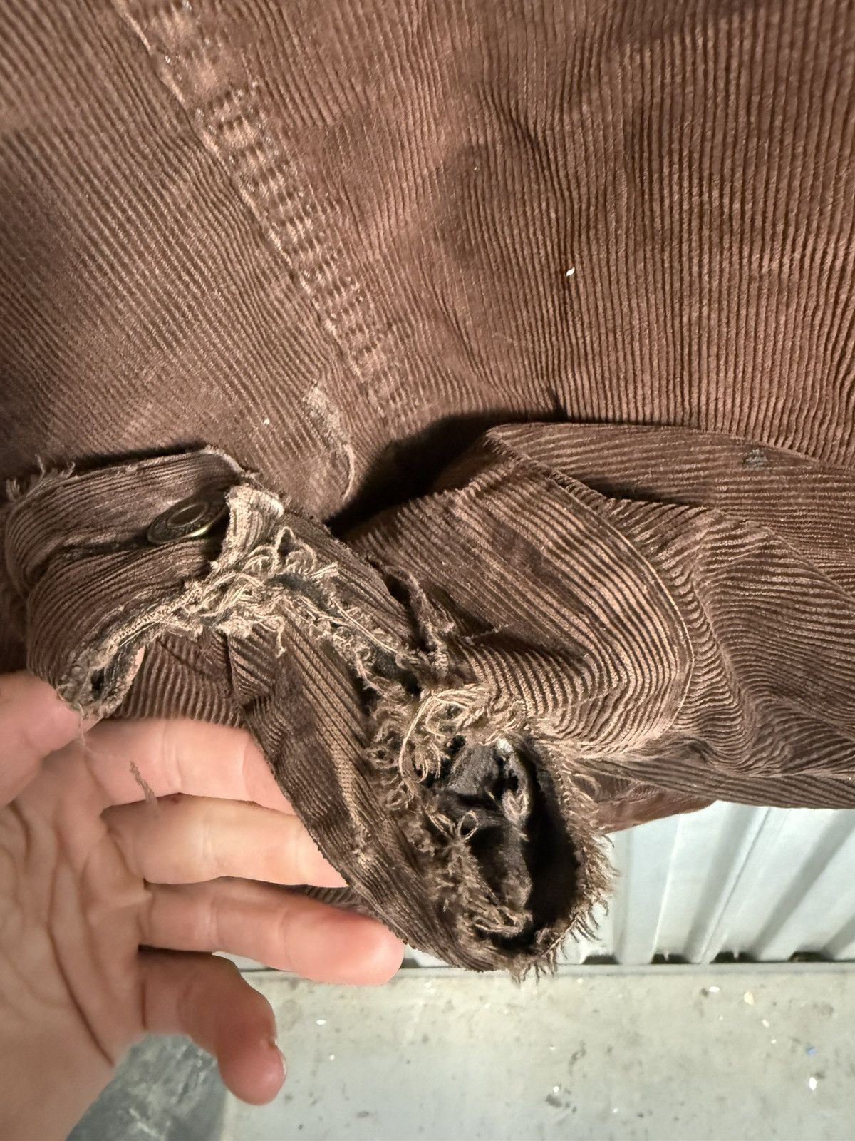 Levi's 90s Vintage Levis Mocha Distressed corduroy Cowboy Jacket Size US L / EU 52-54 / 3 - 14 Thumbnail