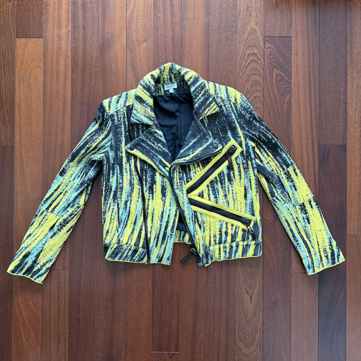 Kenzo Kenzo Jungle Graphic Moto Jacket Size S / US 4 / IT 40 - 4 Thumbnail