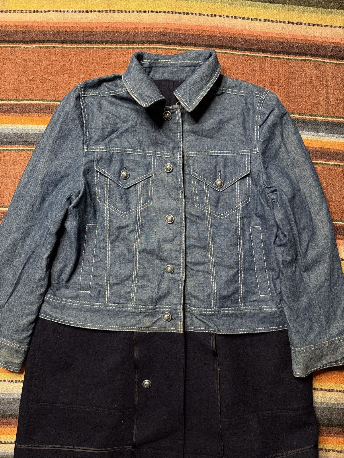 Moschino Cheap and Chic by Moschino Denim Jacket Coat Size L / US 10 / IT 46 - 16 Thumbnail