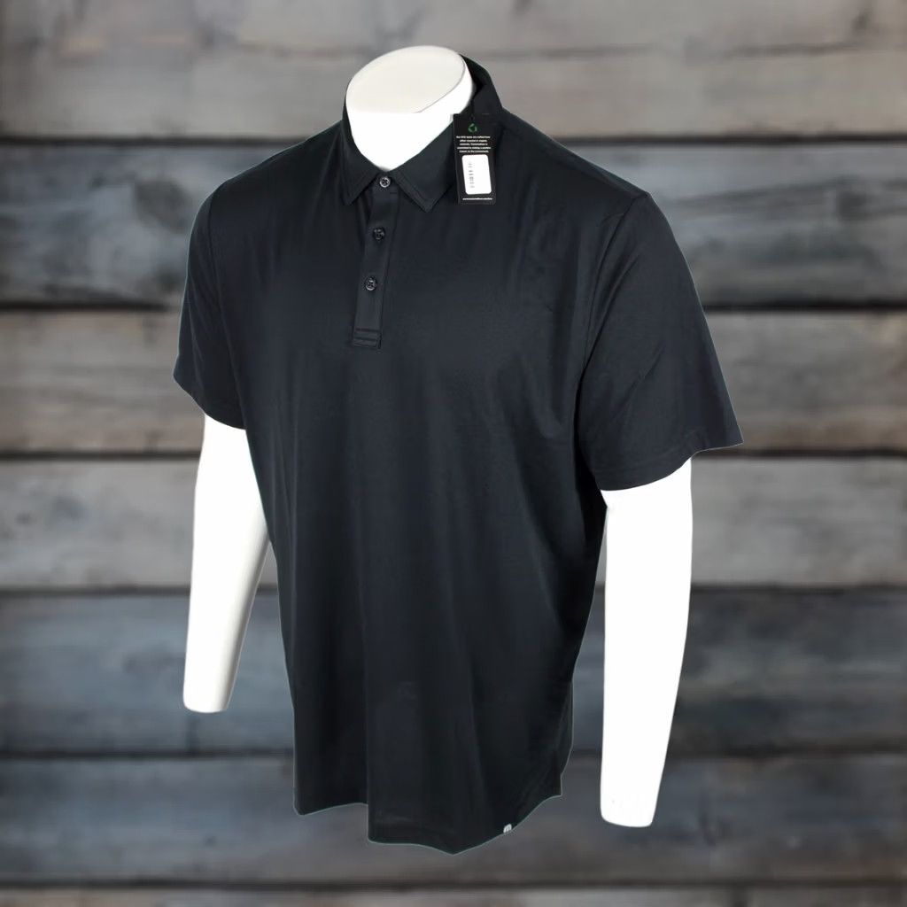 TravisMathew Travis Mathew Glenview Solid Short Sleeve Polo Shirt 2XL Black Men's Polo Shirt, Travis Mathew, 2XL, Black Size US XXL / EU 58 / 5 - 1 Thumbnail