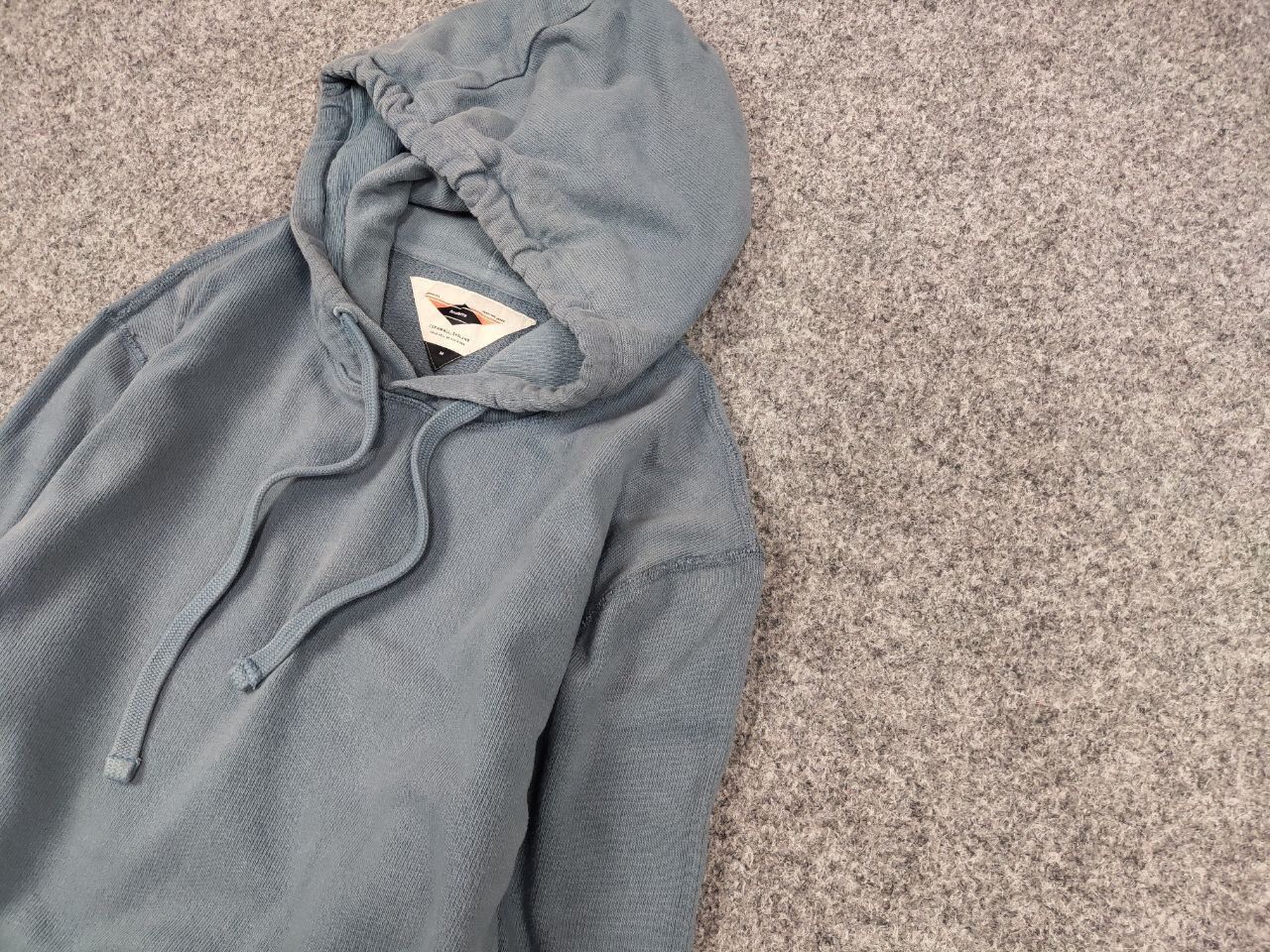 Finisterre Design Blank Light Blue Cotton Hoodie, Men's (Size M) — image 4 of 6