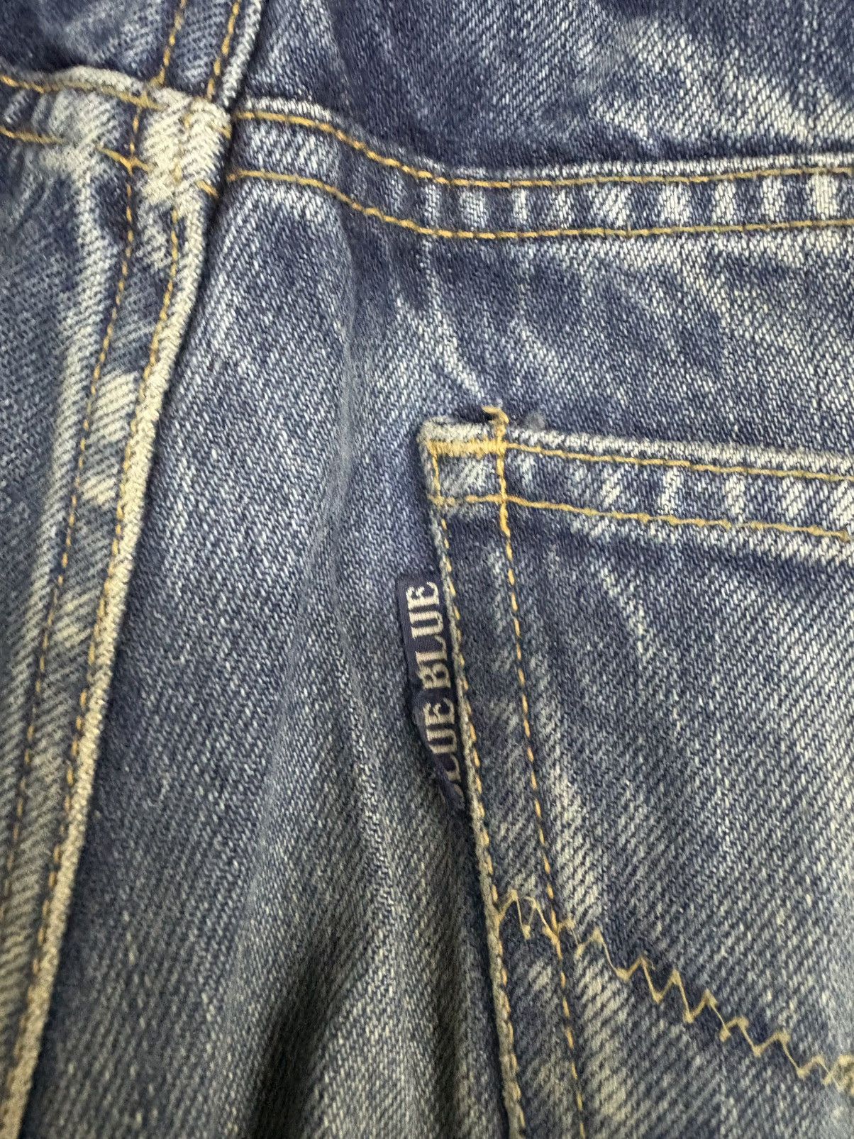 Tornado Mart Vintage Bell Bottom Blue Blue Japan Mud Wash Boro Rusty Size US 31 - 8 Thumbnail