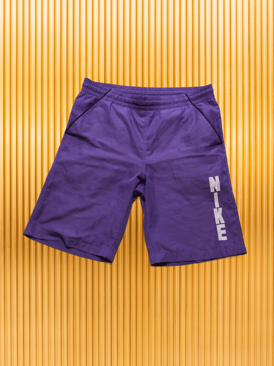 Nike Vintage big logo purple shorts Nike Y2K streetwear Size US 30 / EU 46 - 1 Thumbnail