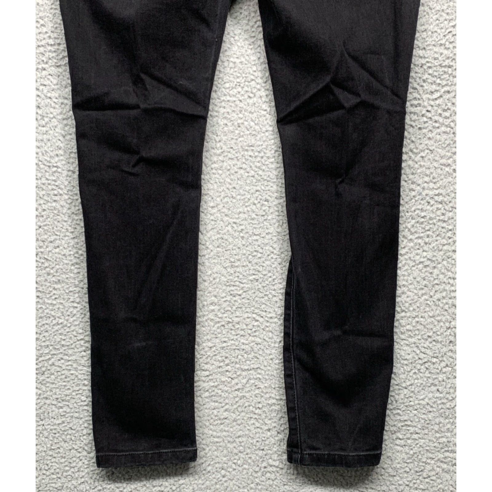 Vintage New York & Company Jeans Black 14 Distressed Straight Leg Women's Regular 5-Pocket Denim Jeans Size 36" / US 14 / IT 50 - 6 Thumbnail