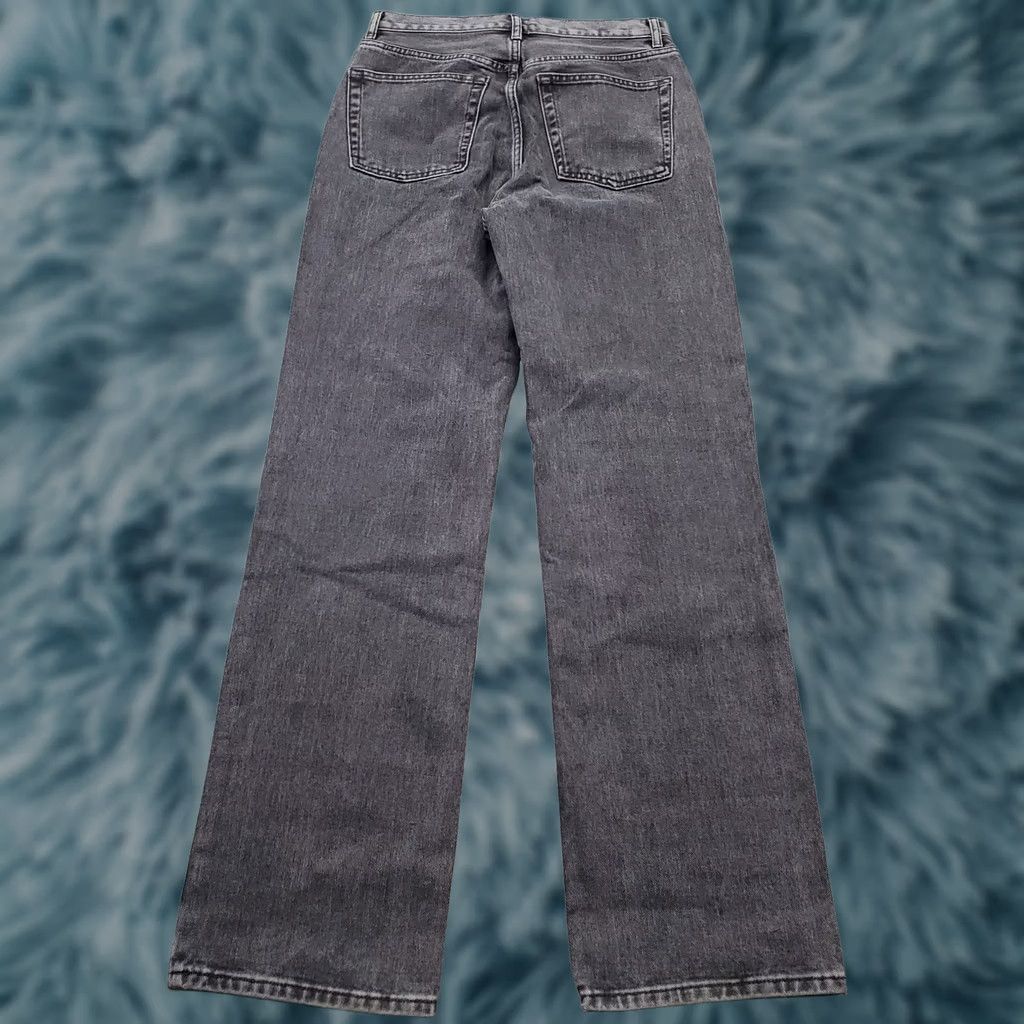 Topshop Topshop Jeans Womens 6 Gray Denim Dark Wash Regular Straight Leg Button Fly Jeans Size 28" / US 6 / IT 42 - 1 Thumbnail