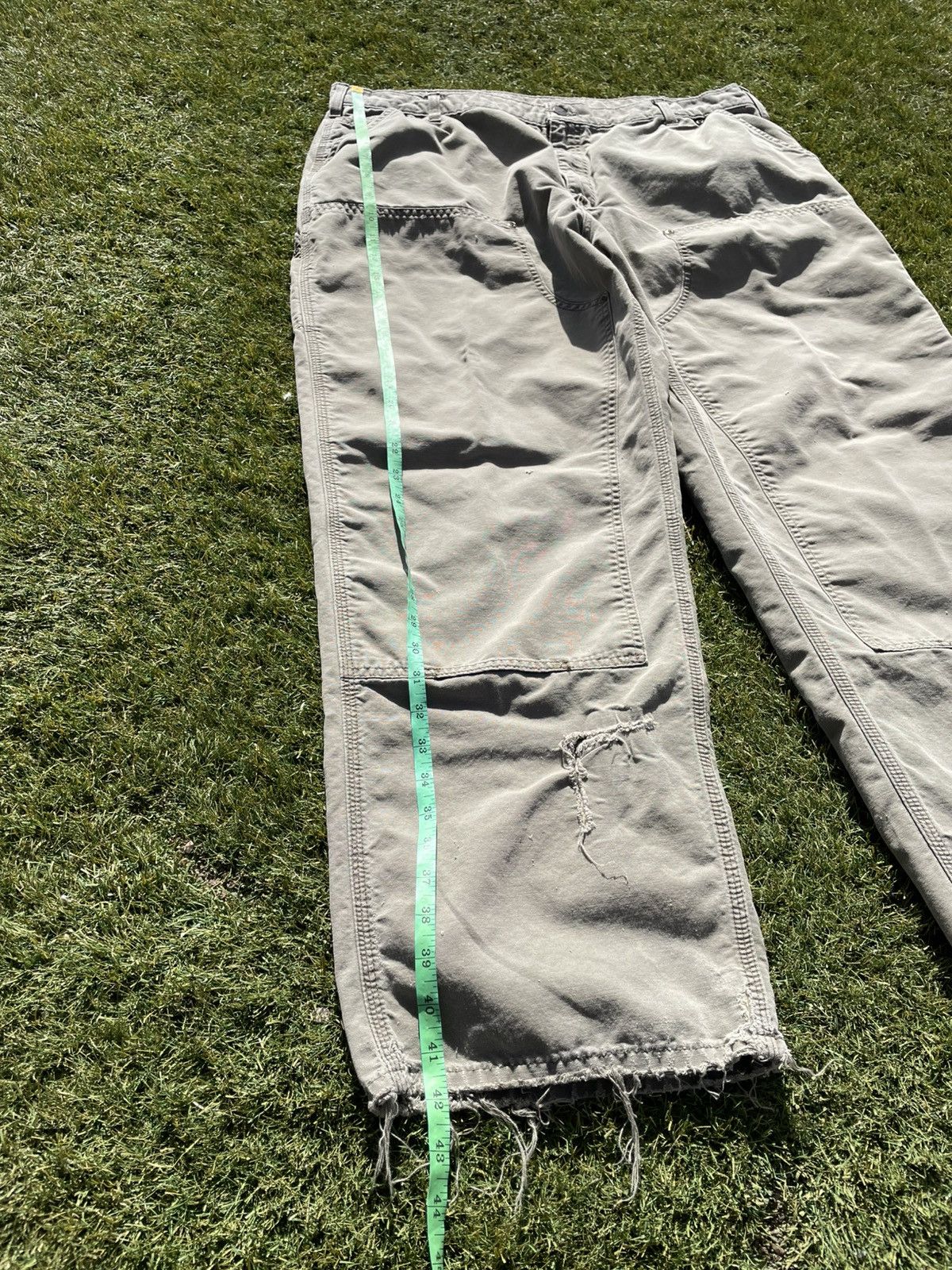 Carhartt Carhartt Double Knee Work Pants Mens 42x34 Green Canvas B195 Size US 42 / EU 58 - 6 Thumbnail